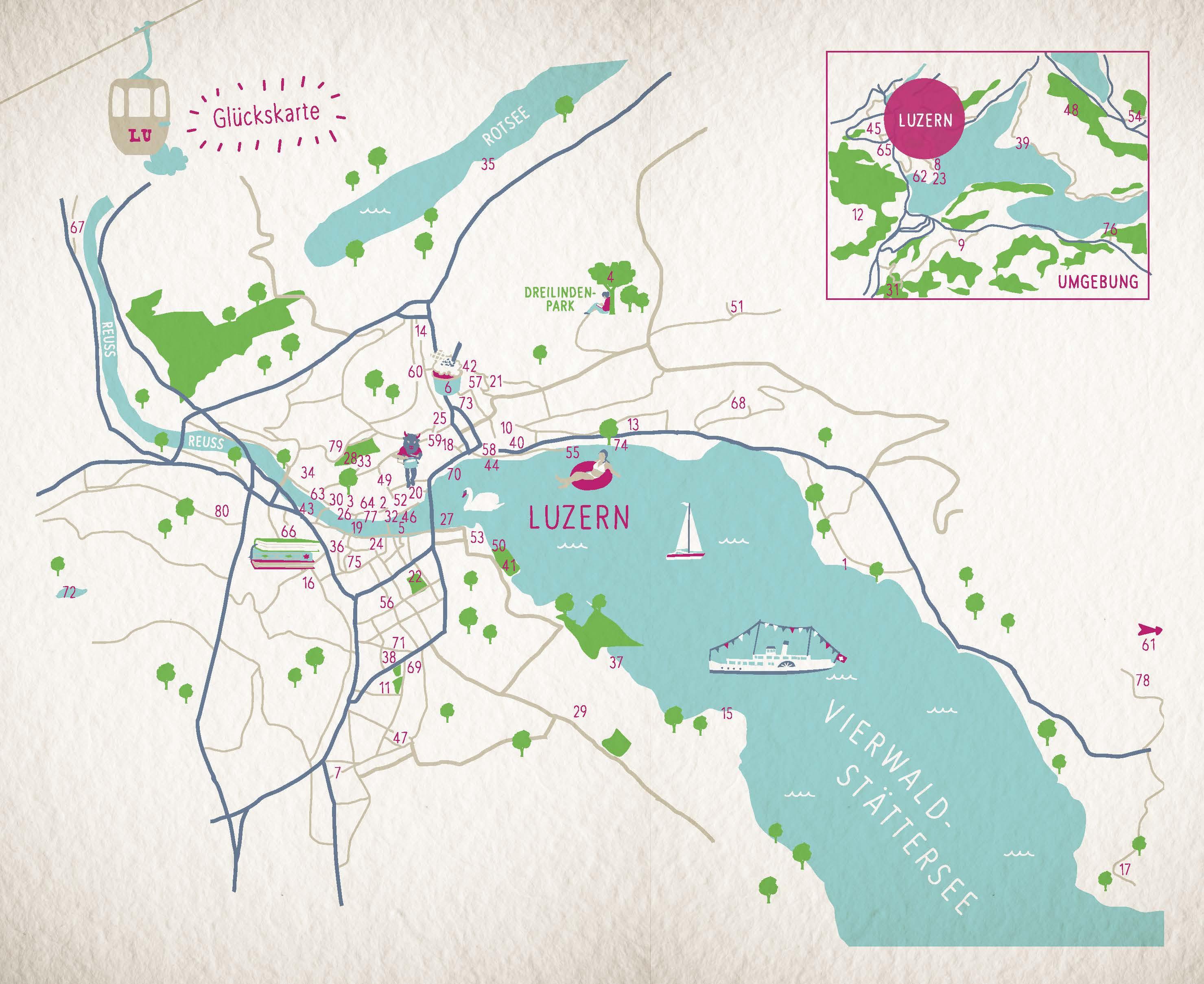 Beispielinhalt (Bild) Glücksorte in Luzern