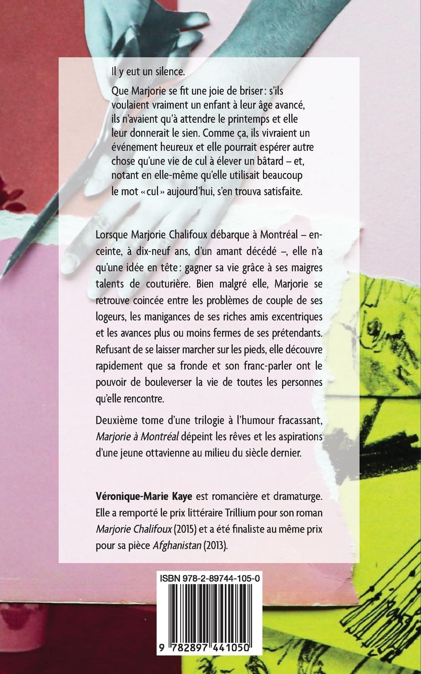 Rückseitencover Marjorie à Montréal