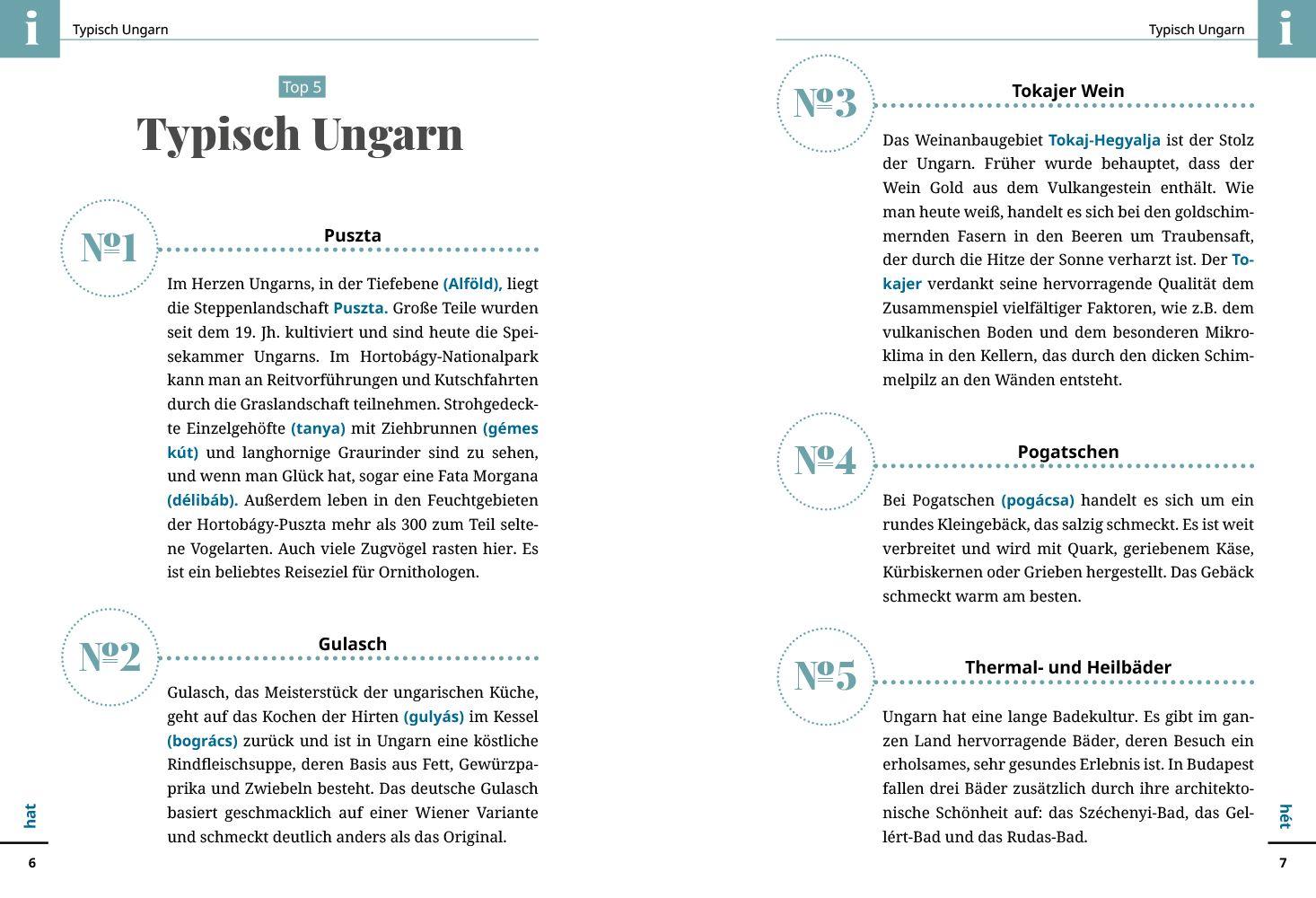 Beispielinhalt (Bild) Reise Know-How Sprachführer  Ungarisch - Wort für Wort