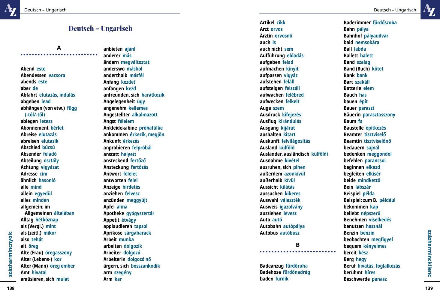 Beispielinhalt (Bild) Reise Know-How Sprachführer  Ungarisch - Wort für Wort
