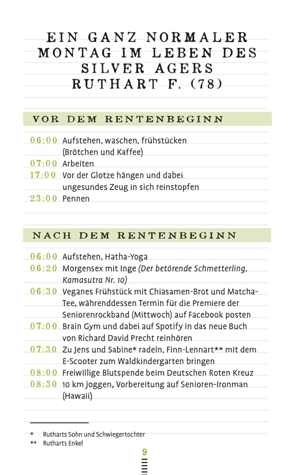 Beispielinhalt (Bild) Das böse Buch zum Ruhestand