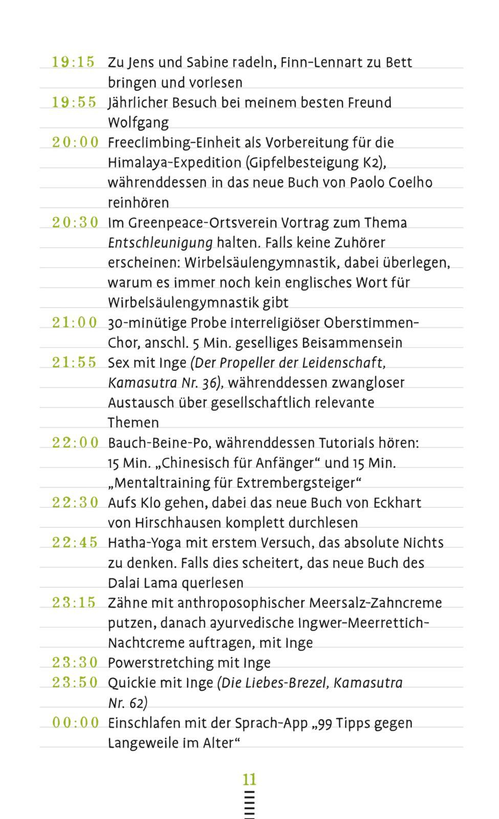 Beispielinhalt (Bild) Das böse Buch zum Ruhestand