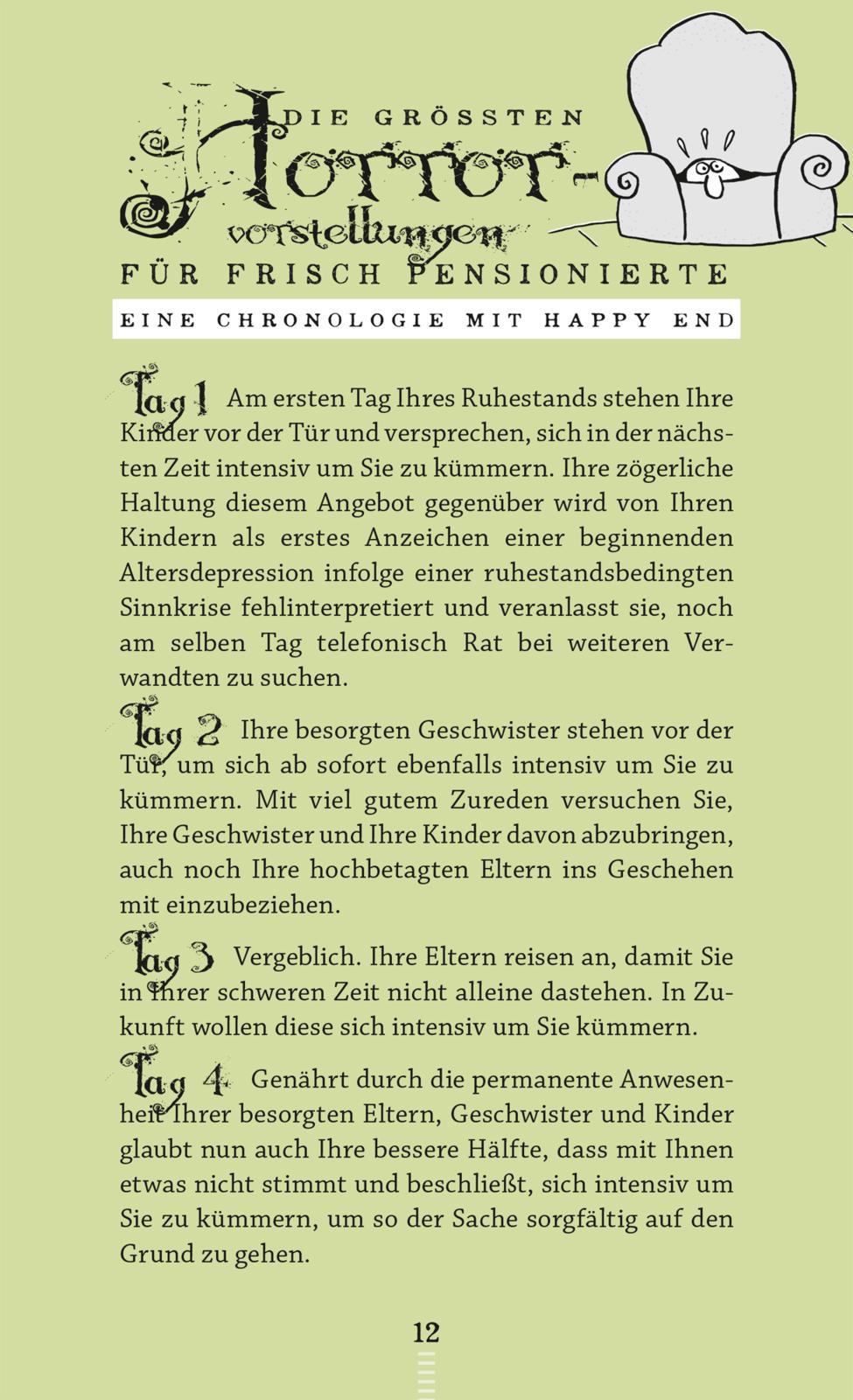 Beispielinhalt (Bild) Das böse Buch zum Ruhestand