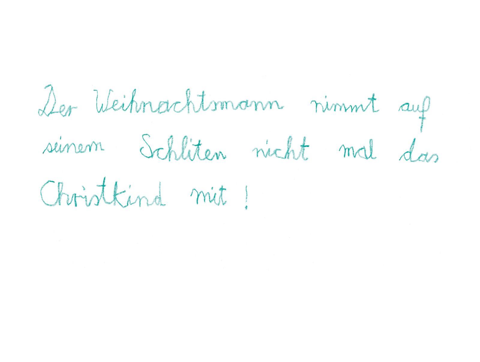 Beispielinhalt (Bild) Maria war nur schwanger bis zur Geburt - Adventskalender mit 24 Kinderweisheiten