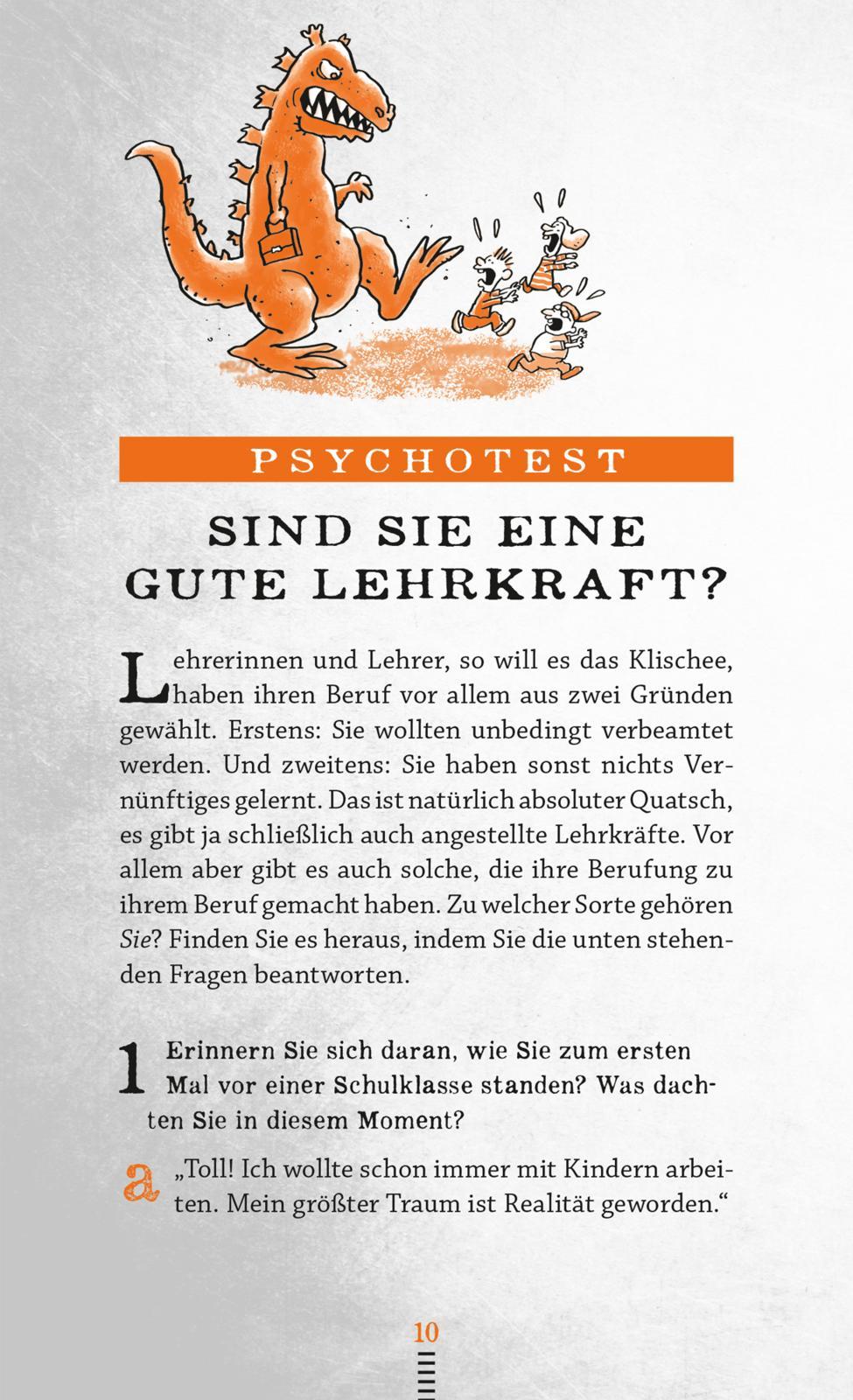 Beispielinhalt (Bild) Das böse Buch für Lehrer