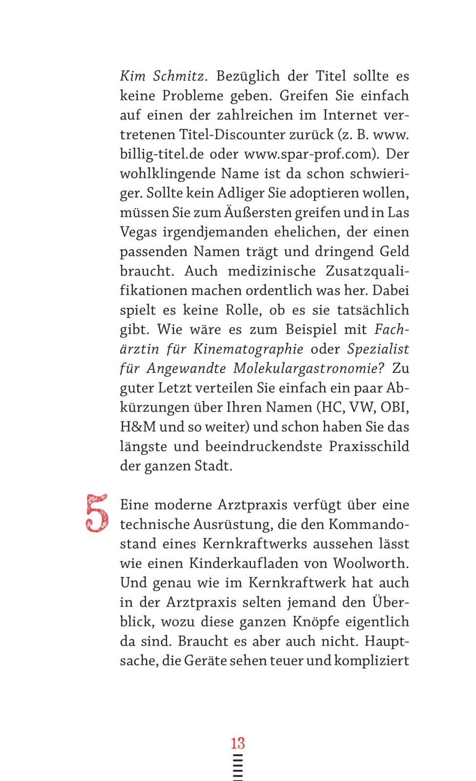 Beispielinhalt (Bild) Das böse Buch für Ärzte