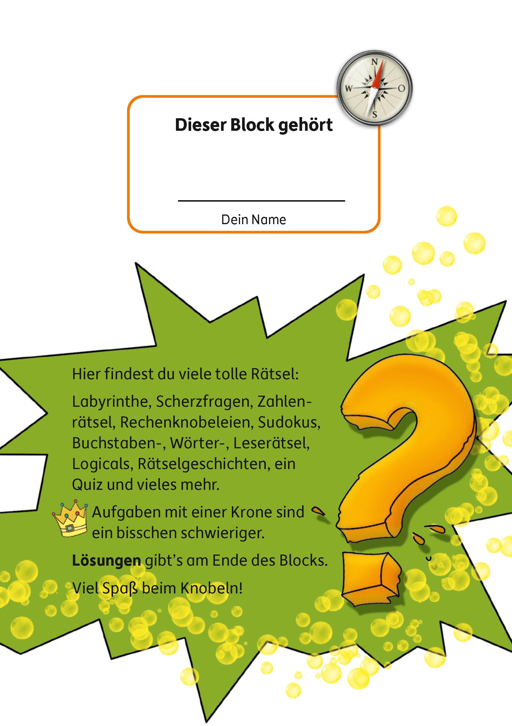 Beispielinhalt (Bild) Rätselblock ab 11 Jahre