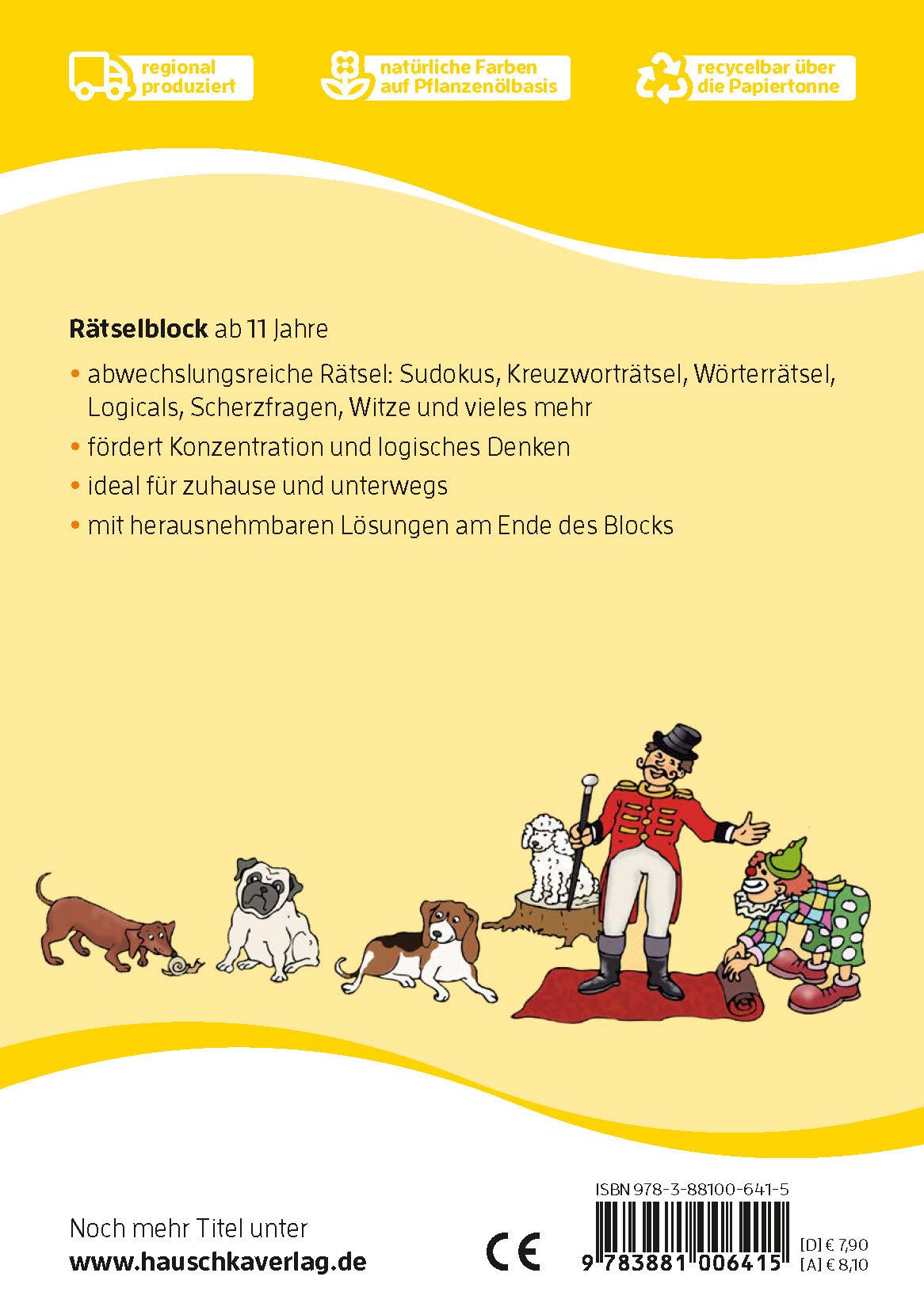 Beispielinhalt (Bild) Rätselblock ab 11 Jahre