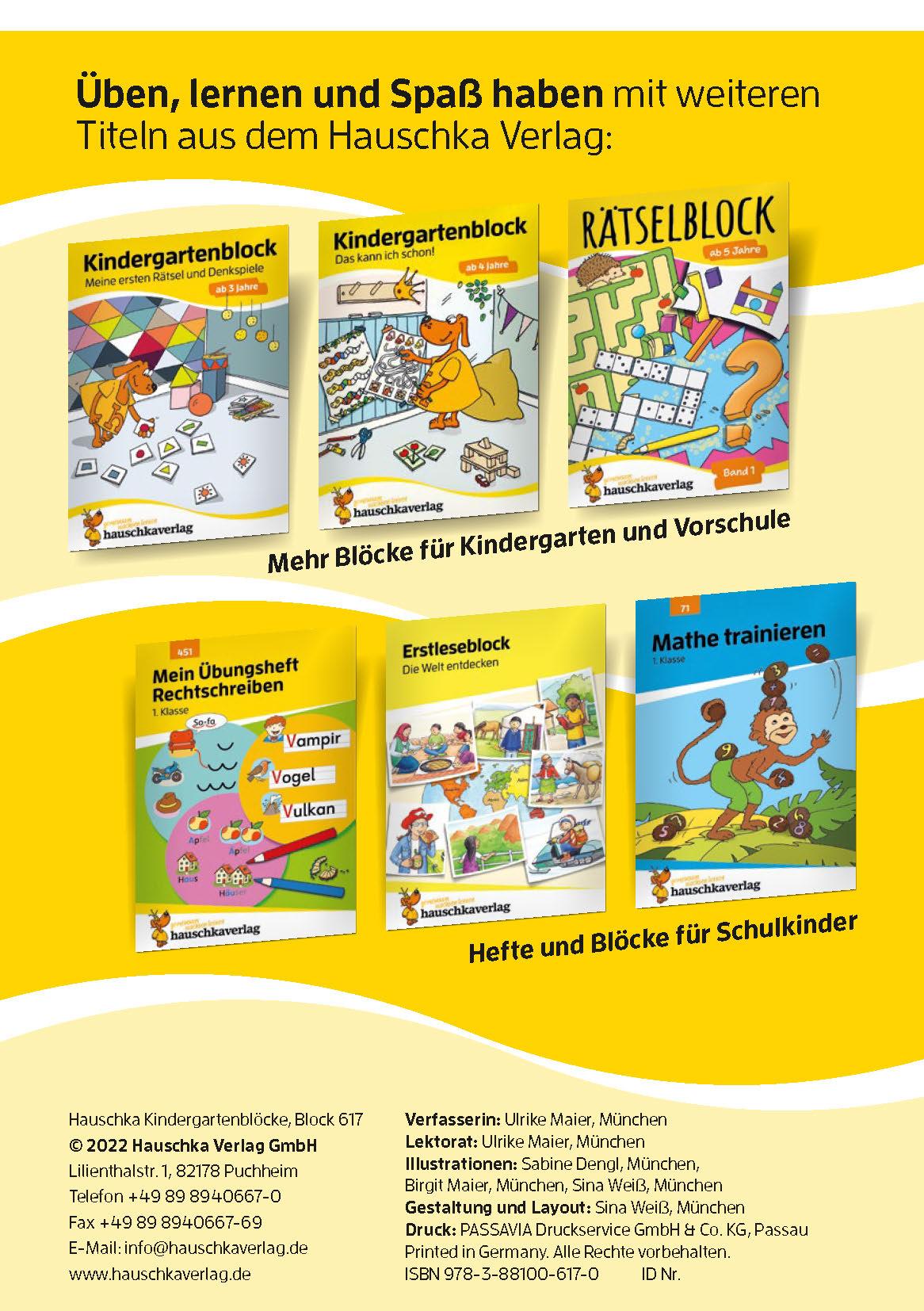 Beispielinhalt (Bild) Kindergartenblock ab 3 Jahre - Das kann ich schon!