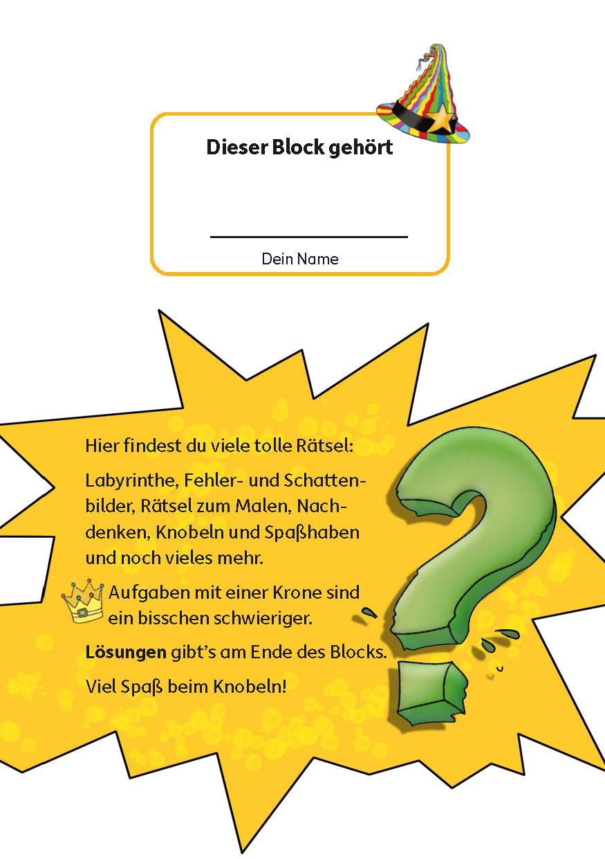 Beispielinhalt (Bild) Rätselblock ab 4 Jahre