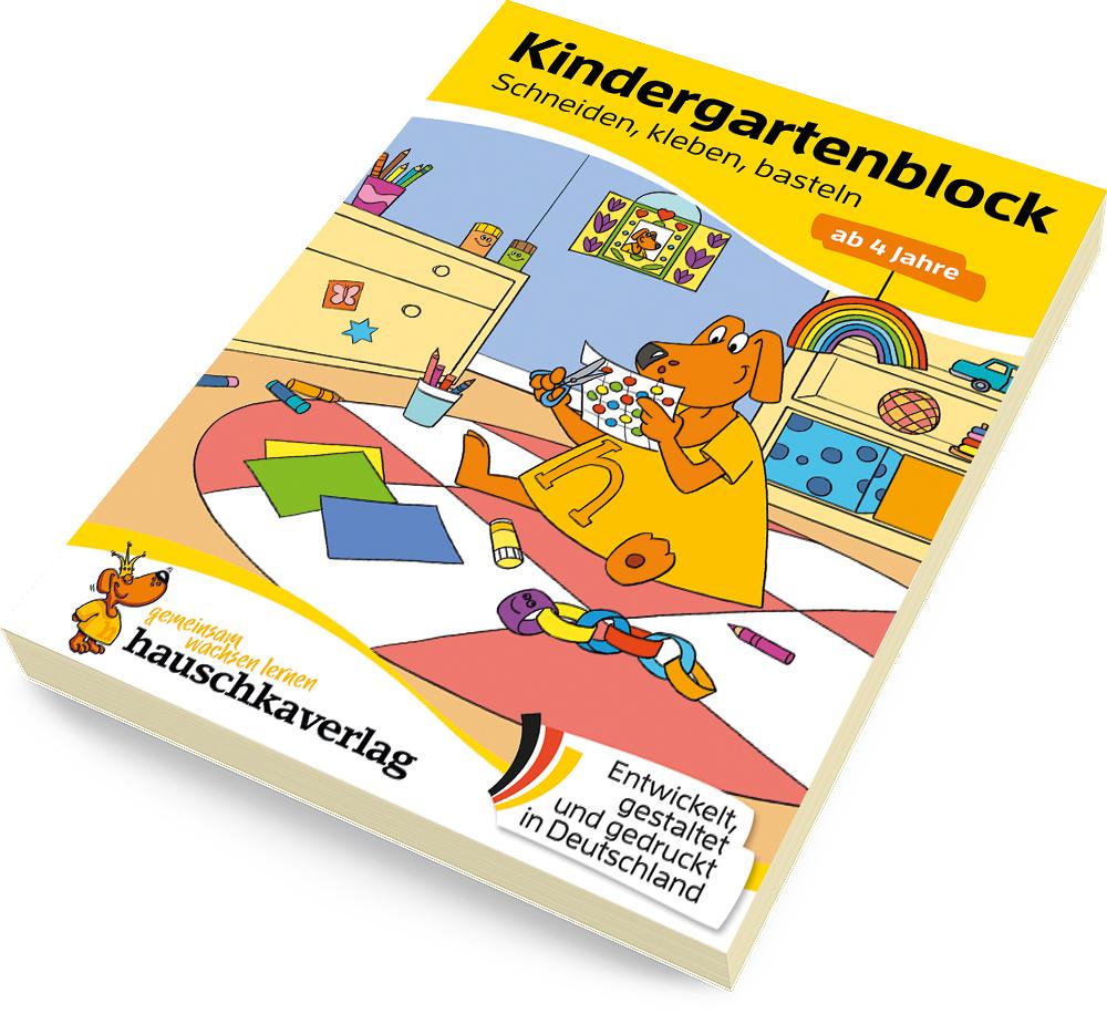 Beispielinhalt (Bild) Kindergartenblock ab 4 Jahre - Schneiden, kleben, basteln
