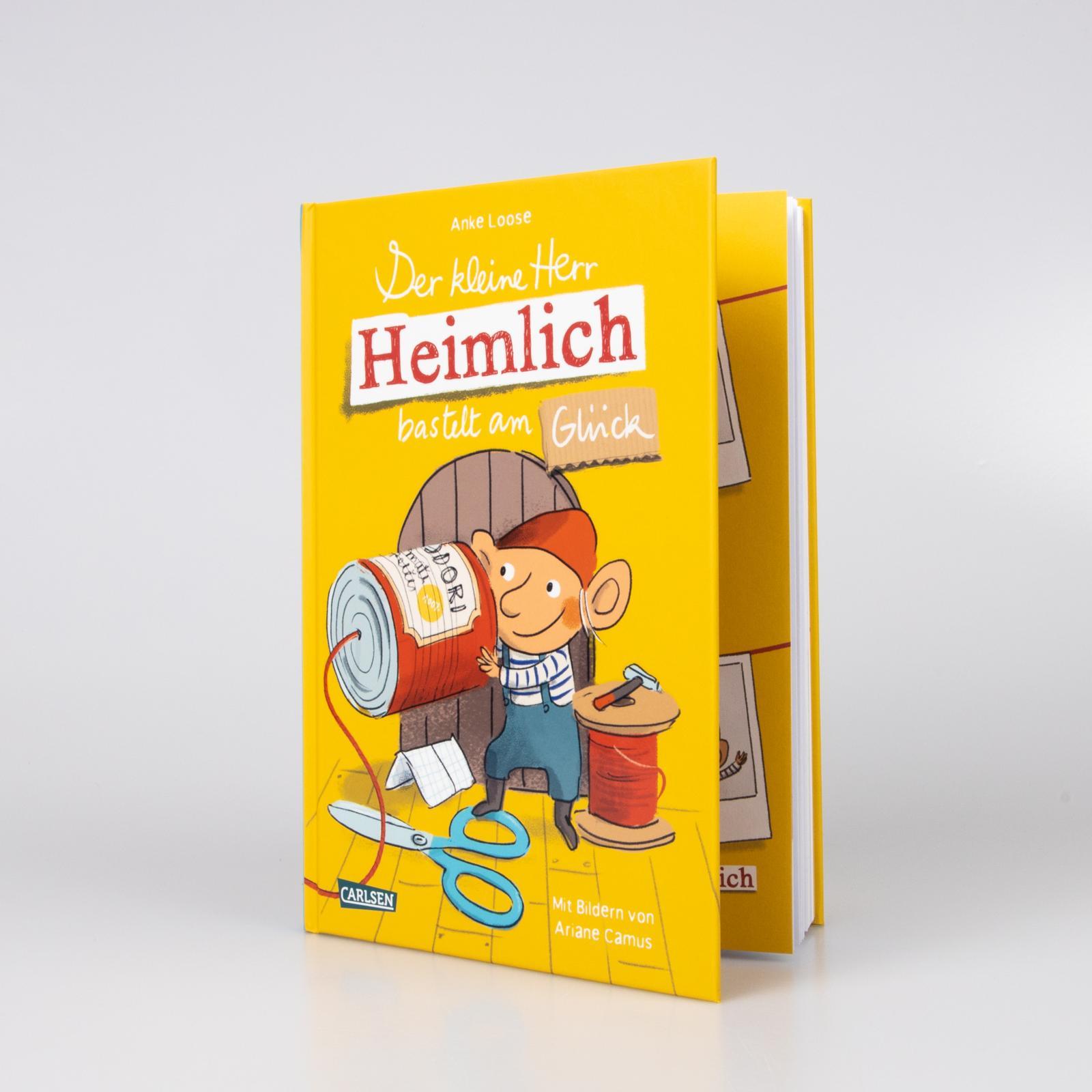 Beispielinhalt (Bild) Der kleine Herr Heimlich bastelt am Glück
