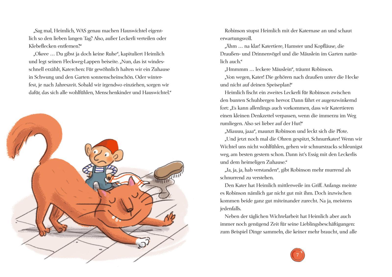 Beispielinhalt (Bild) Der kleine Herr Heimlich bastelt am Glück