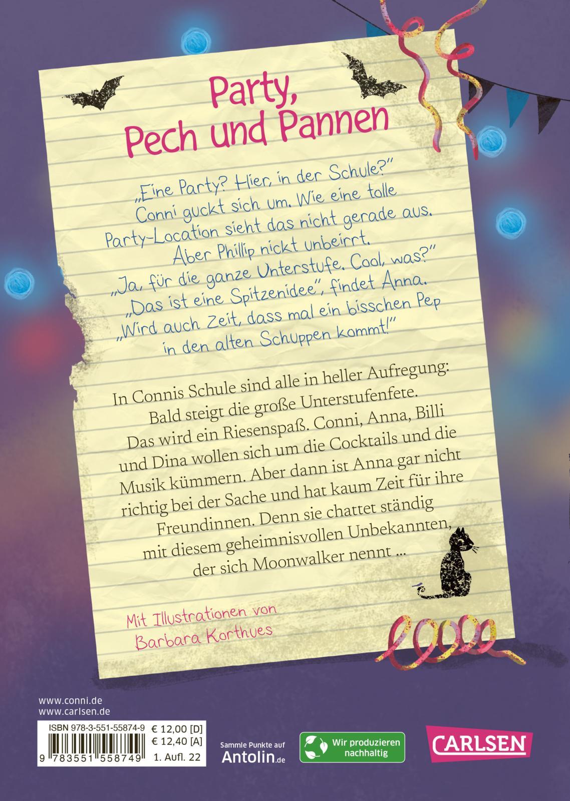 Rückseitencover Conni & Co 4: Conni, Anna und das wilde Schulfest
