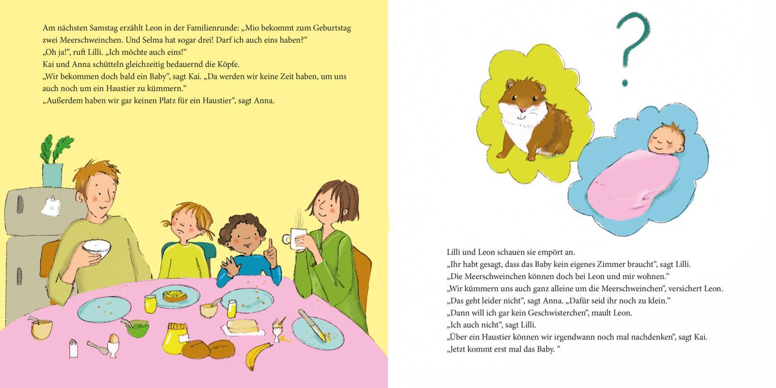 Beispielinhalt (Bild) LESEMAUS 173: Unsere kunterbunte Familie und das neue Baby