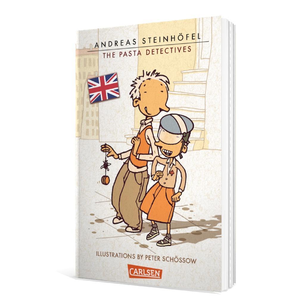 Beispielinhalt (Bild) The Pasta Detectives - Rico, Oskar und die Tieferschatten (englische Ausgabe mit Vokabelhilfen) (Rico und Oskar 1)