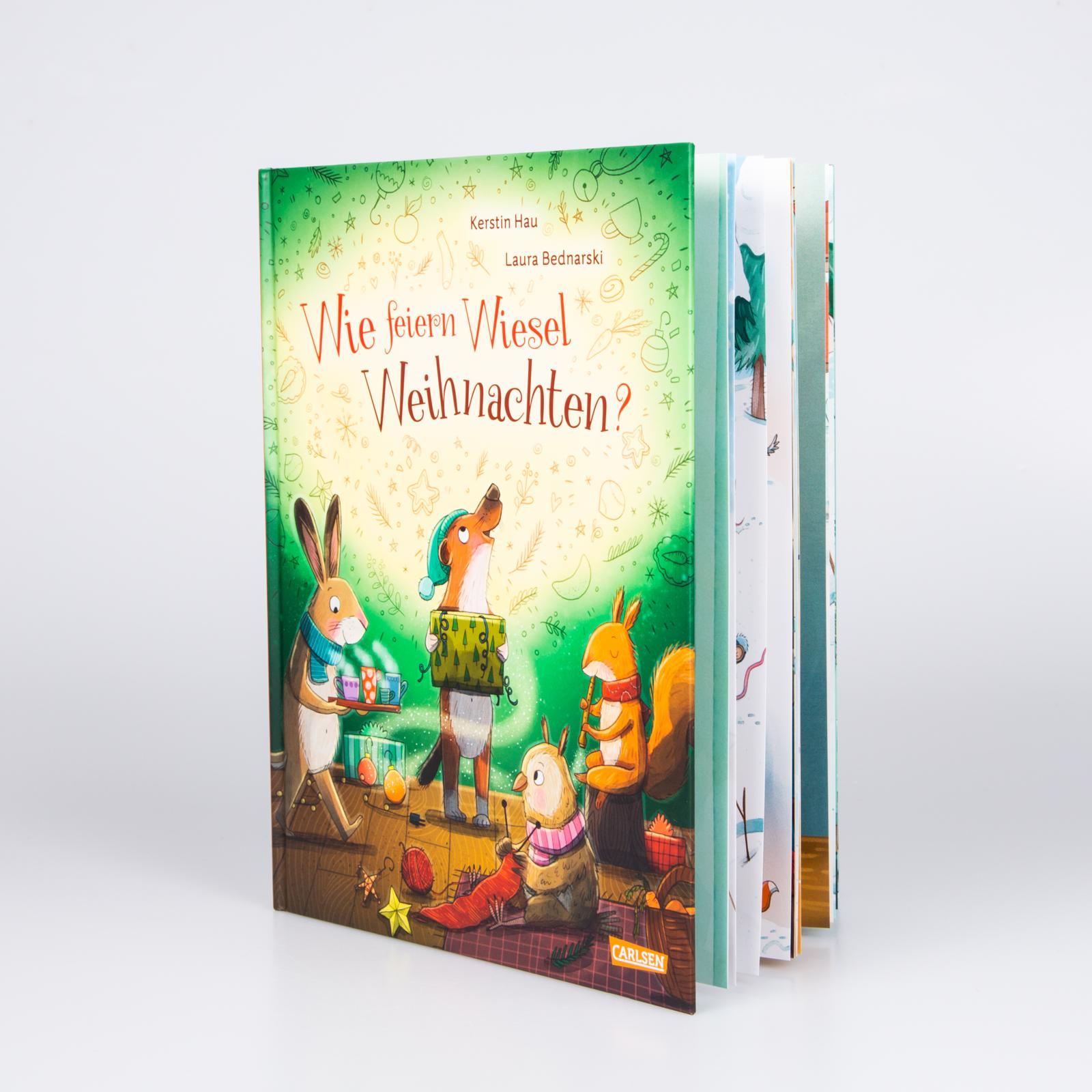 Beispielinhalt (Bild) Wie feiern Wiesel Weihnachten?