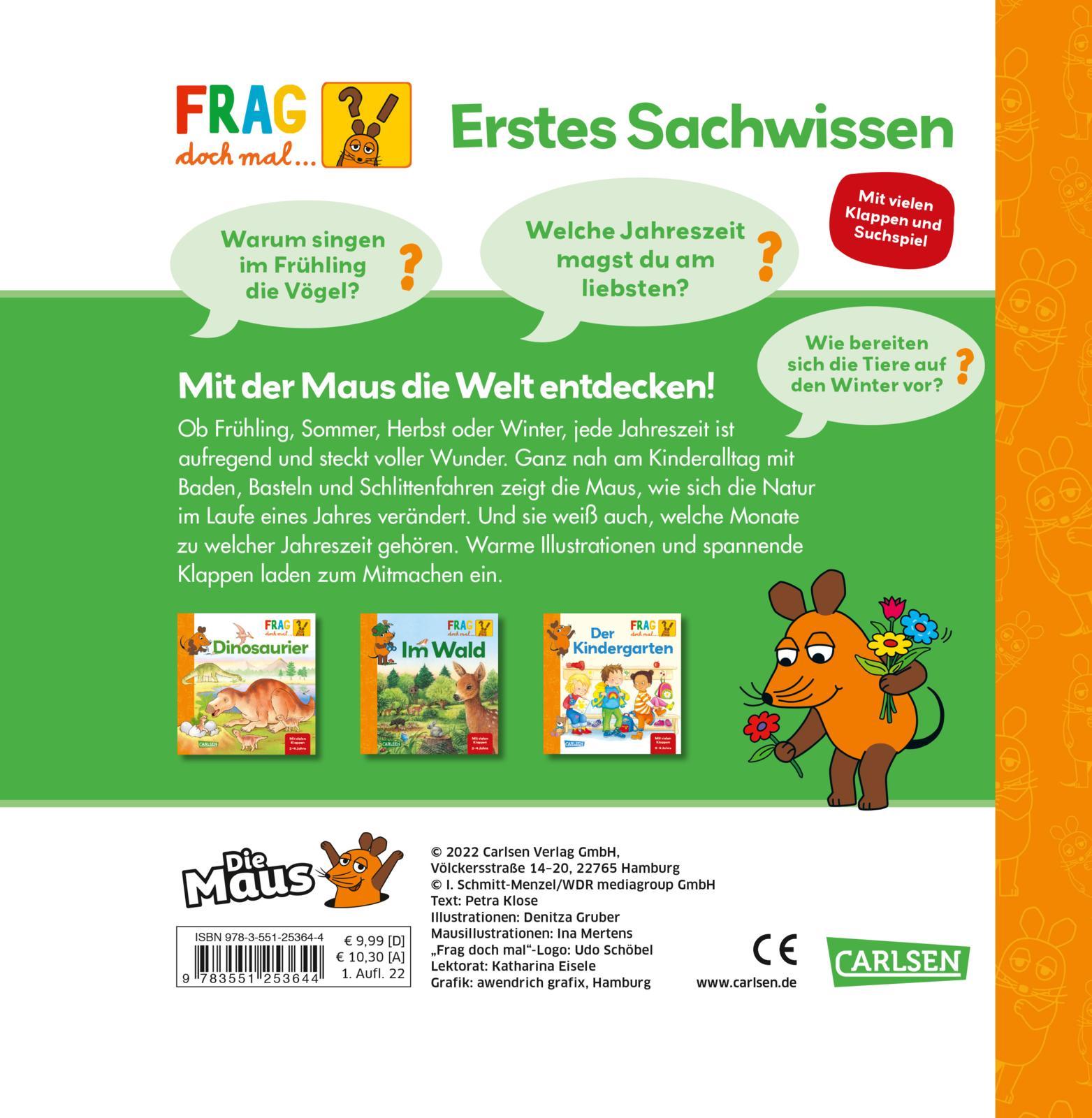 Rückseitencover Frag doch mal ... die Maus: Jahreszeiten
