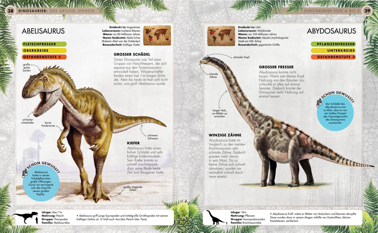 Beispielinhalt (Bild) Dinosaurier - Das große Lexikon