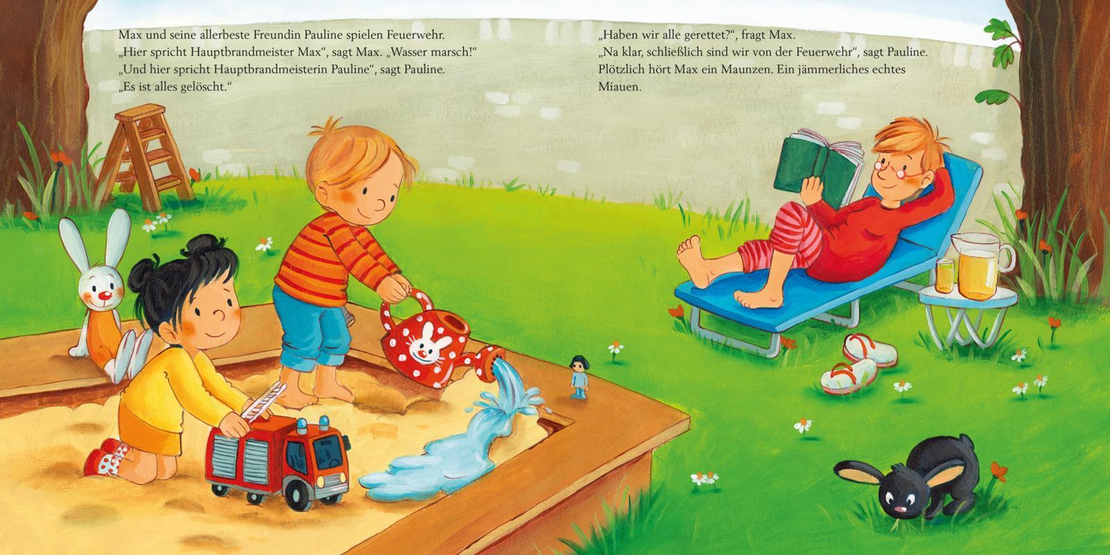 Beispielinhalt (Bild) LESEMAUS 55: Max und die Feuerwehr