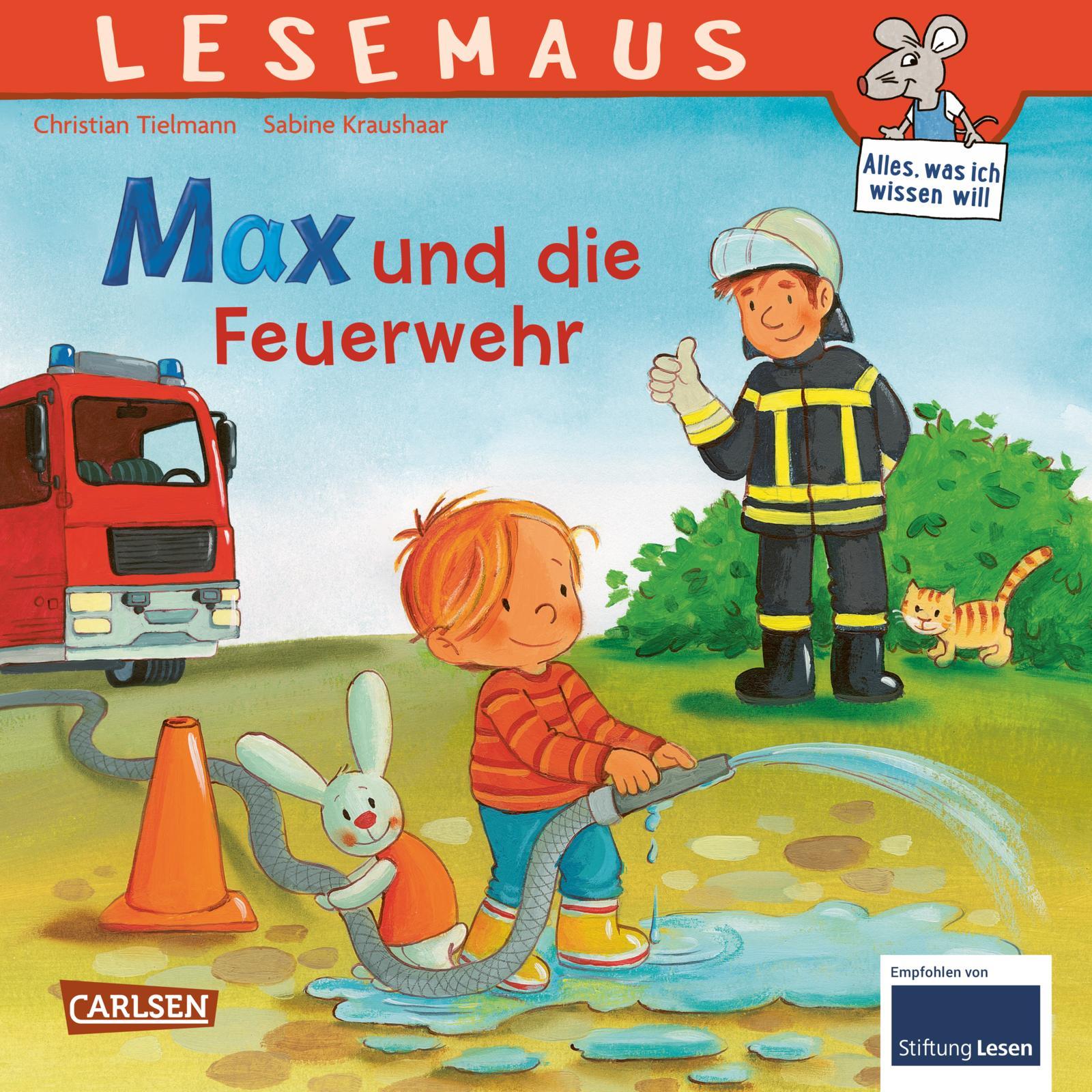 Vorderes Coverbild LESEMAUS 55: Max und die Feuerwehr