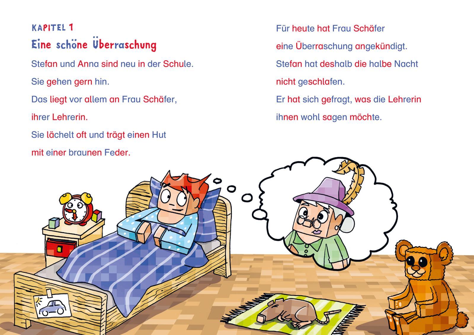 Beispielinhalt (Bild) Minecraft Silben-Geschichte: Abenteuer - bis die Schule wackelt!