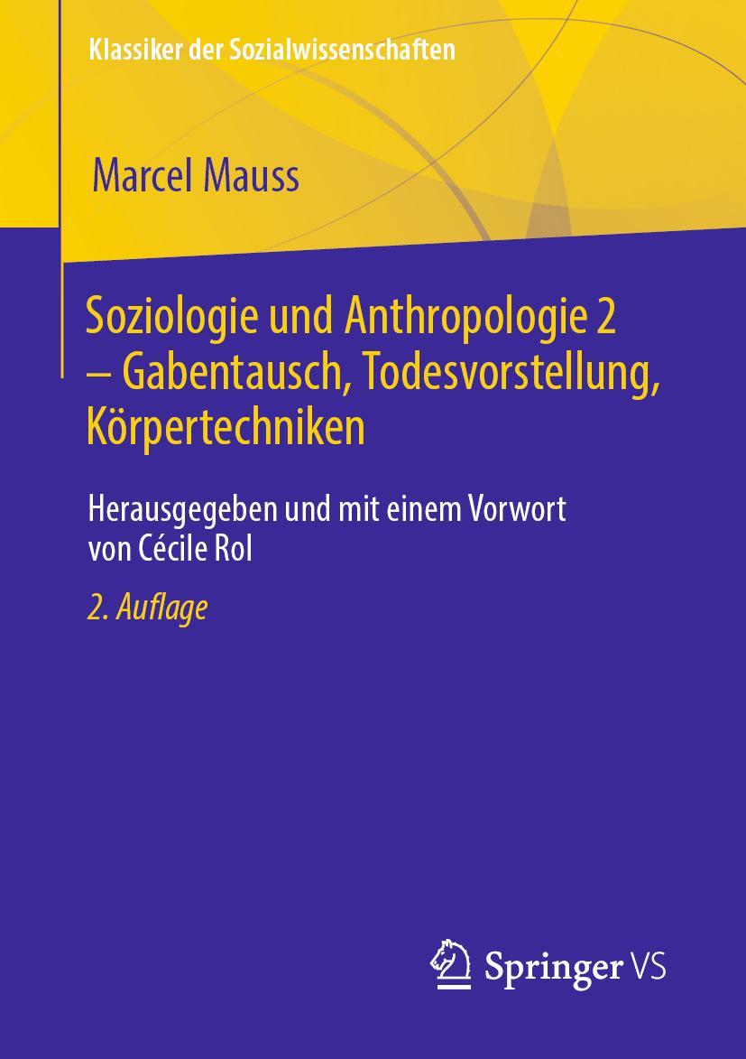 Vorderes Coverbild Soziologie und Anthropologie 2 - Gabentausch, Todesvorstellung, Körpertechniken