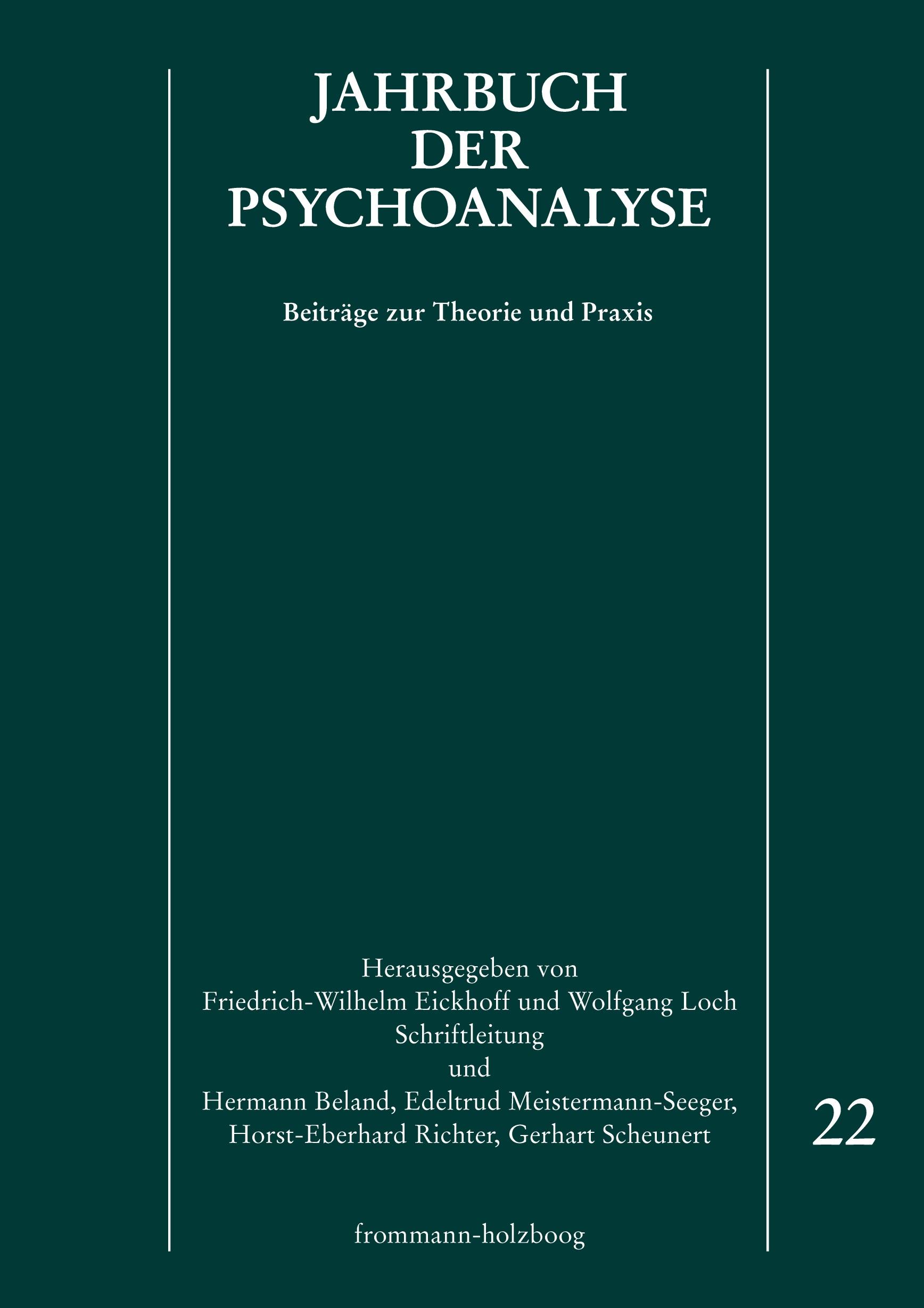 Vorderes Coverbild Jahrbuch der Psychoanalyse: Band 22: Beiträge zur Theorie und Praxis