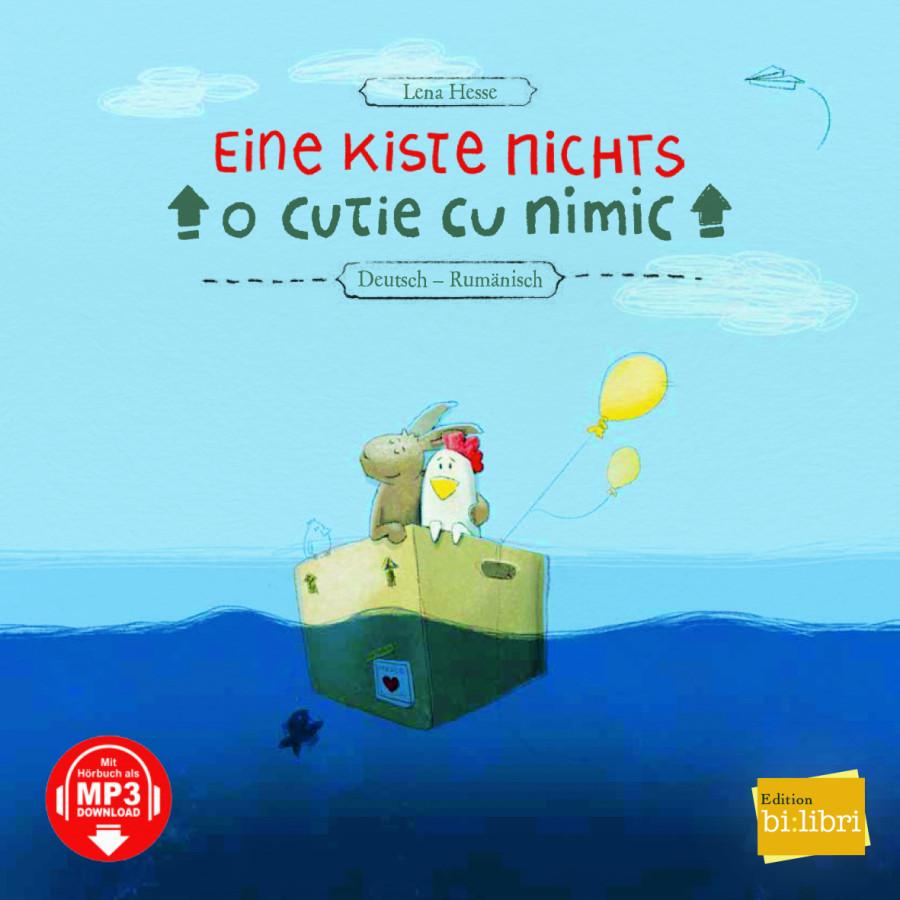 Vorderes Coverbild Eine Kiste Nichts. Kinderbuch Deutsch-Rumänisch