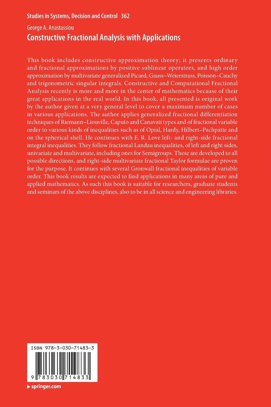 Rückseitencover Constructive Fractional Analysis with Applications
