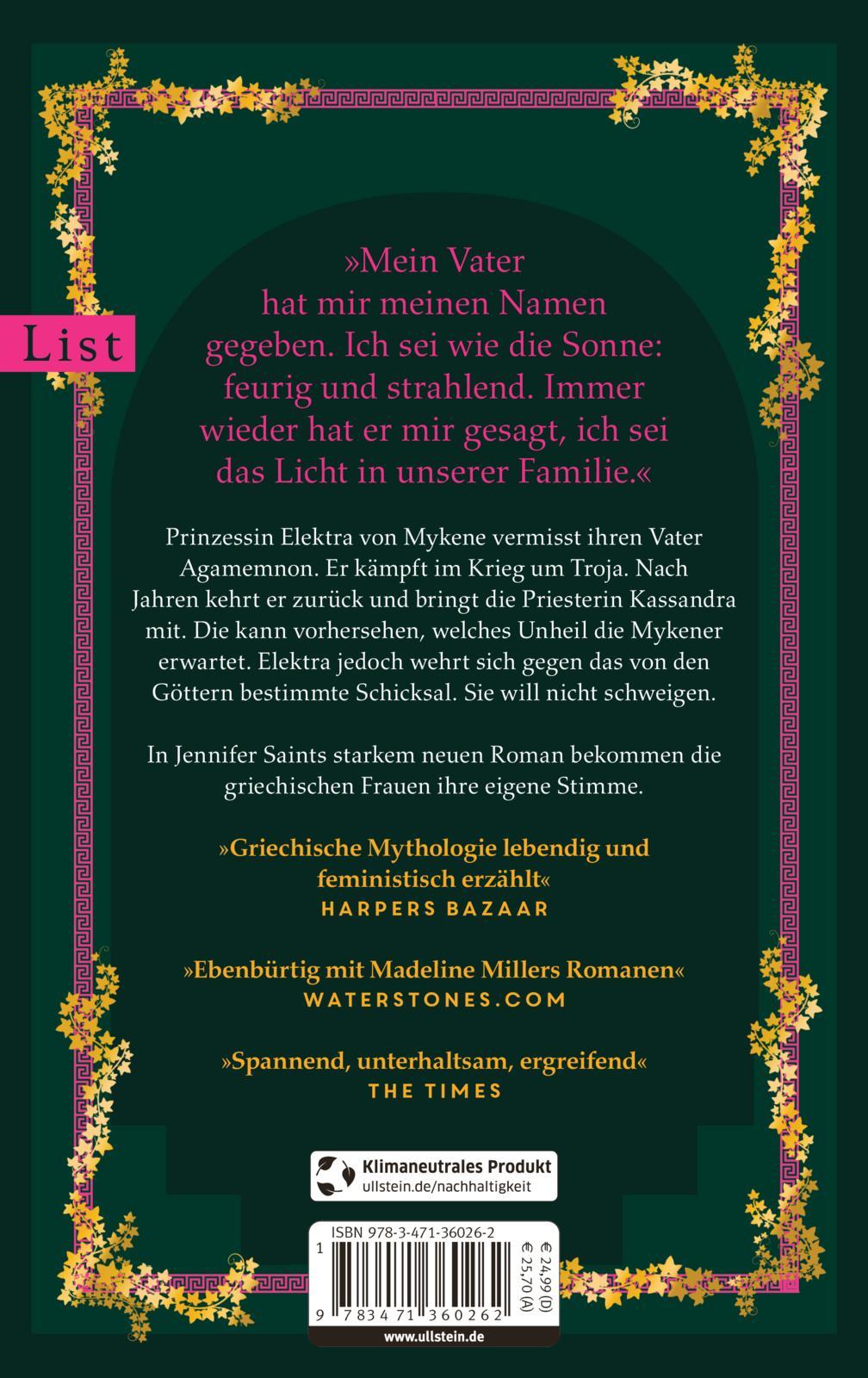 Rückseitencover Elektra, die hell Leuchtende