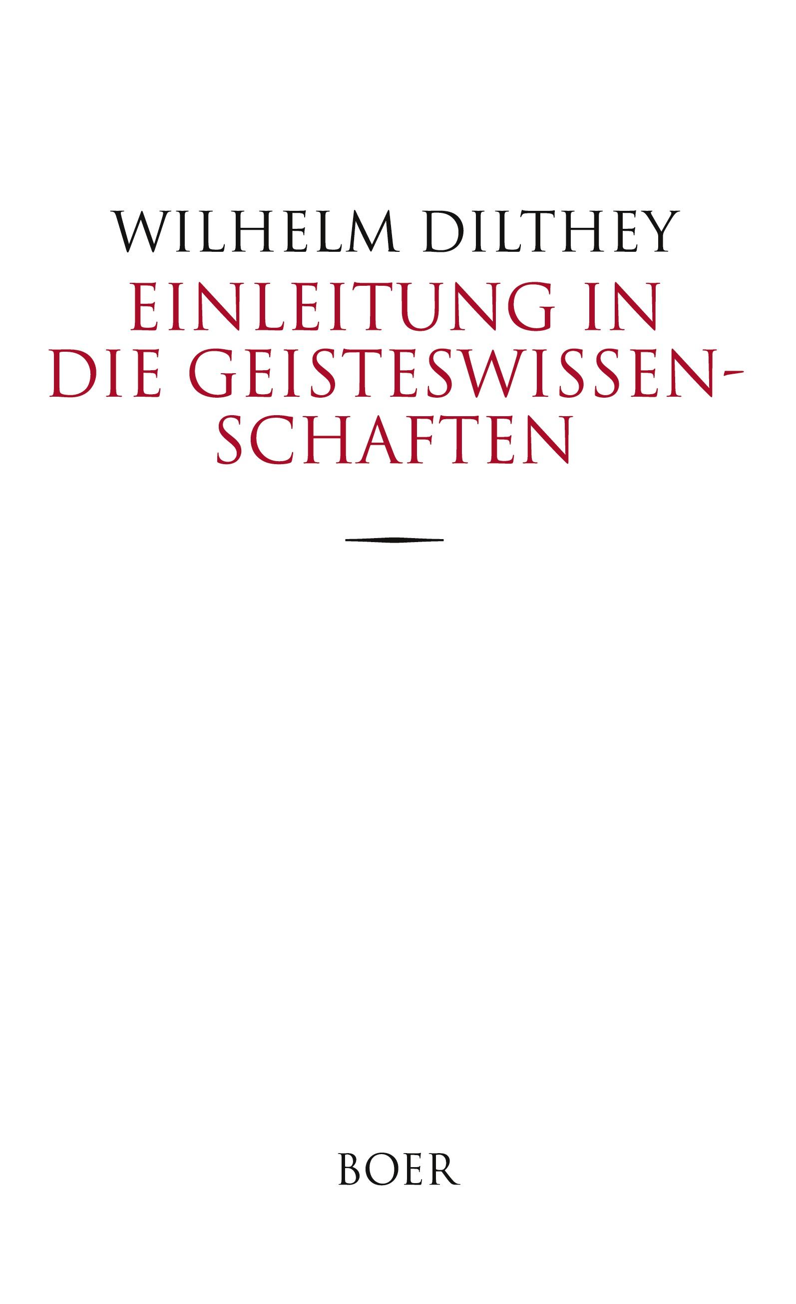 Vorderes Coverbild Einleitung in die Geisteswissenschaften