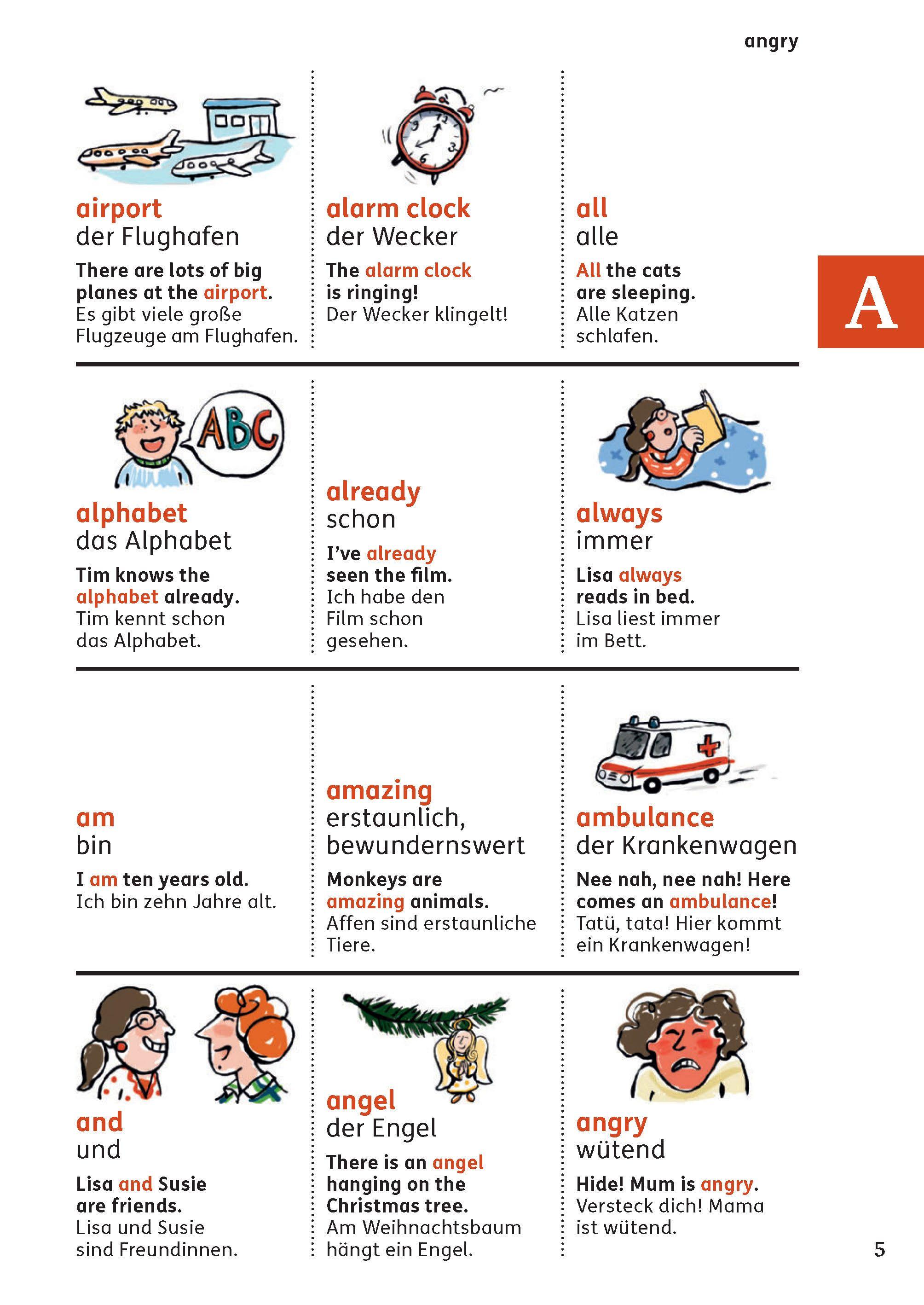 Beispielinhalt (Bild) Langenscheidt Grundschulwörterbuch Englisch