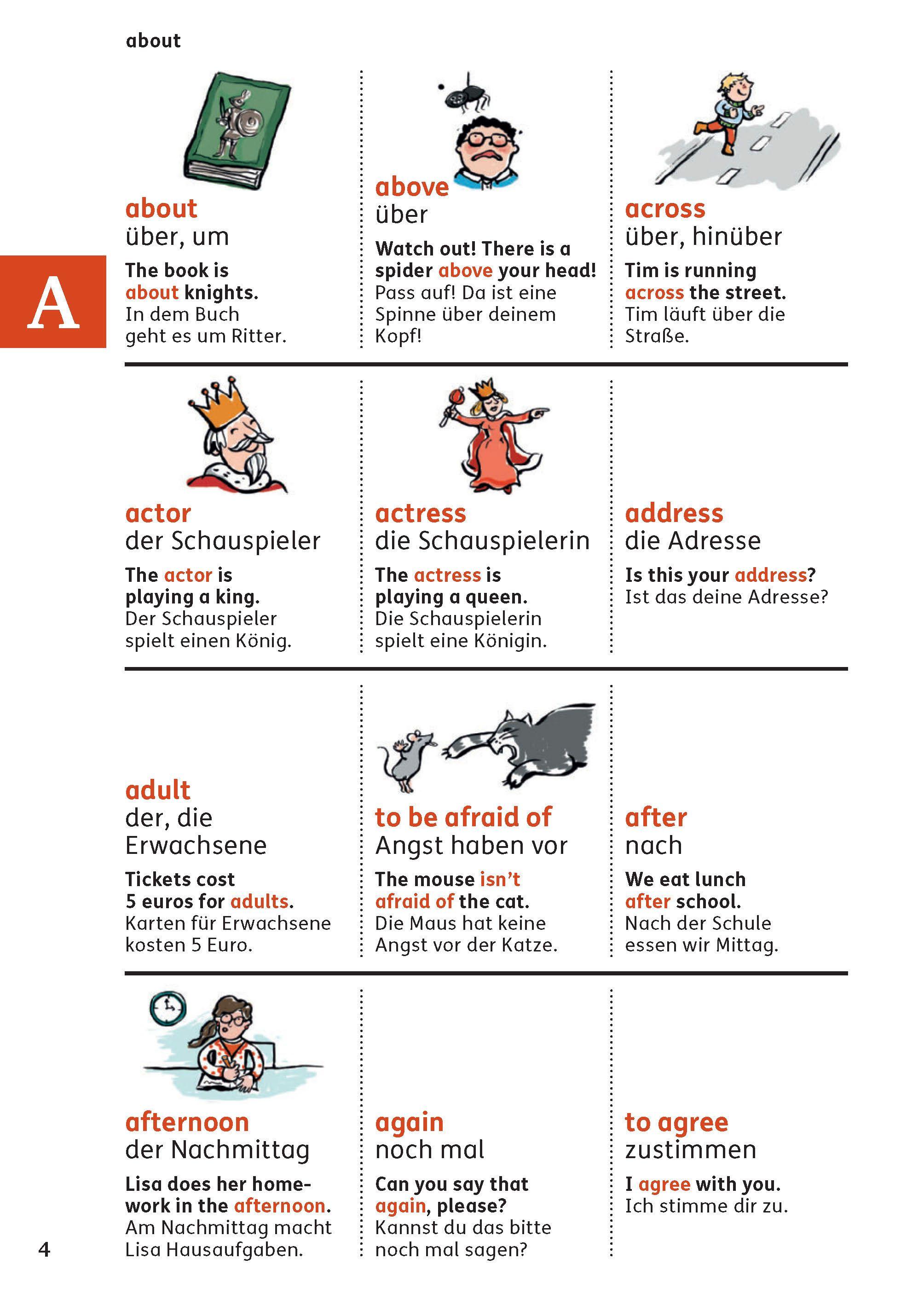 Beispielinhalt (Bild) Langenscheidt Grundschulwörterbuch Englisch