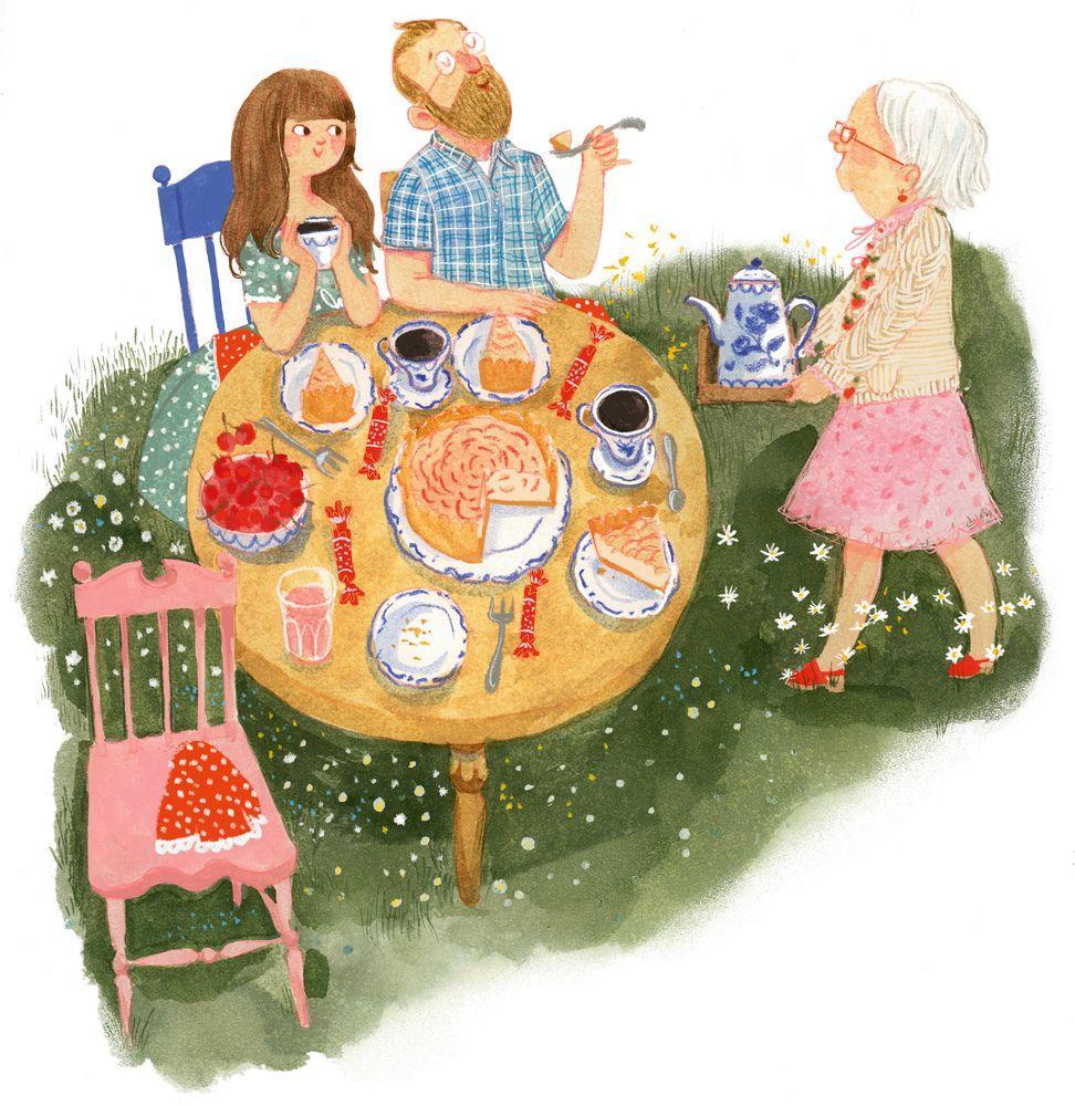 Beispielinhalt (Bild) Anna mag Oma und Oma mag Äpfel