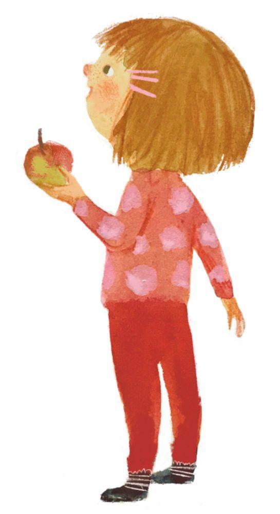 Beispielinhalt (Bild) Anna mag Oma und Oma mag Äpfel