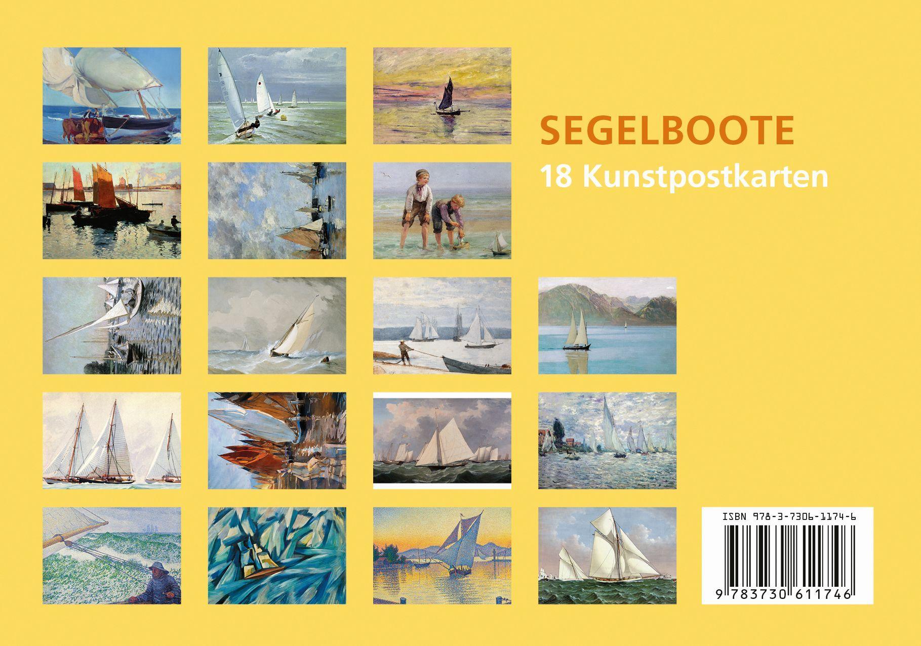 Beispielinhalt (Bild) Postkarten-Set Segelboote