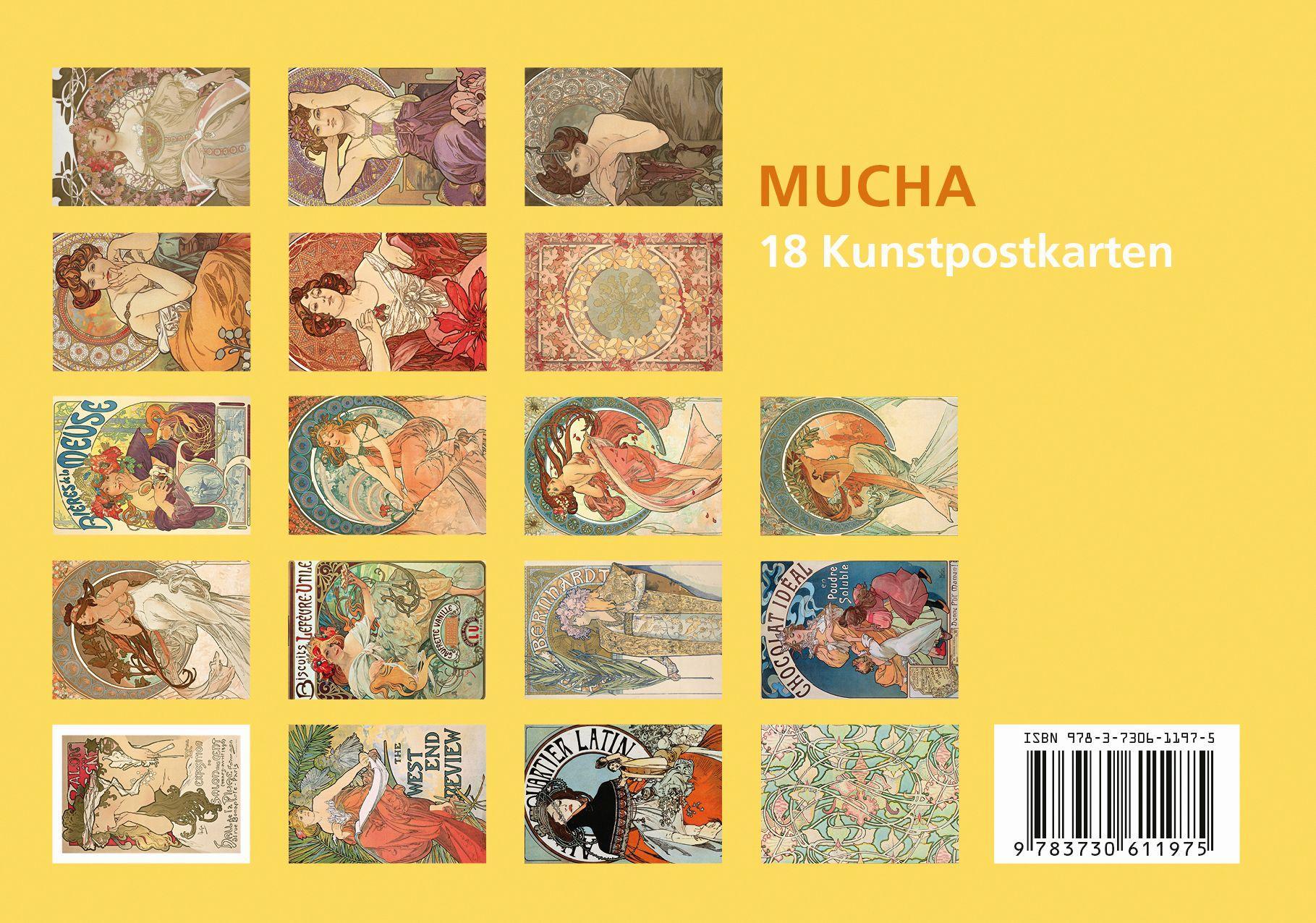 Beispielinhalt (Bild) Postkarten-Set Alfons Mucha