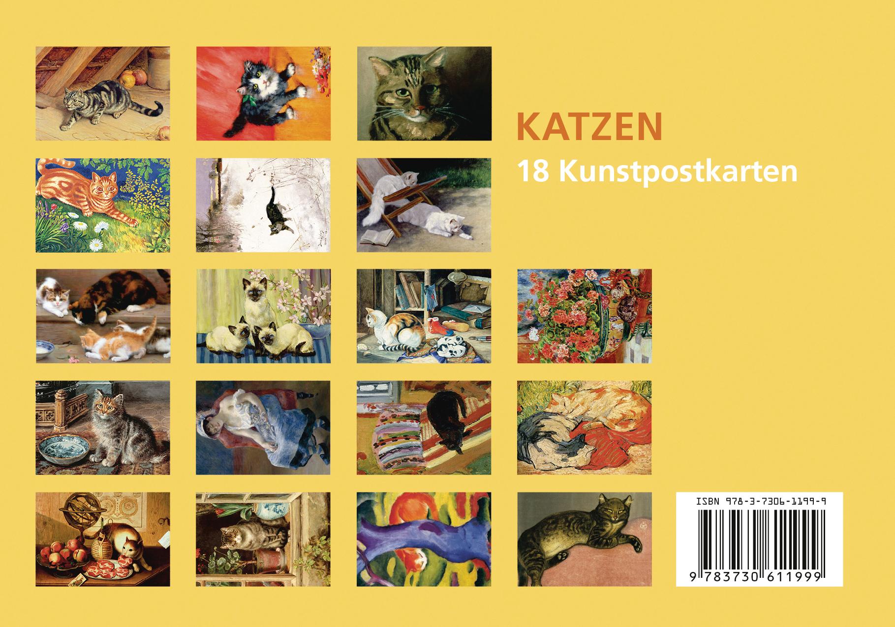 Beispielinhalt (Bild) Postkarten-Set Katzen