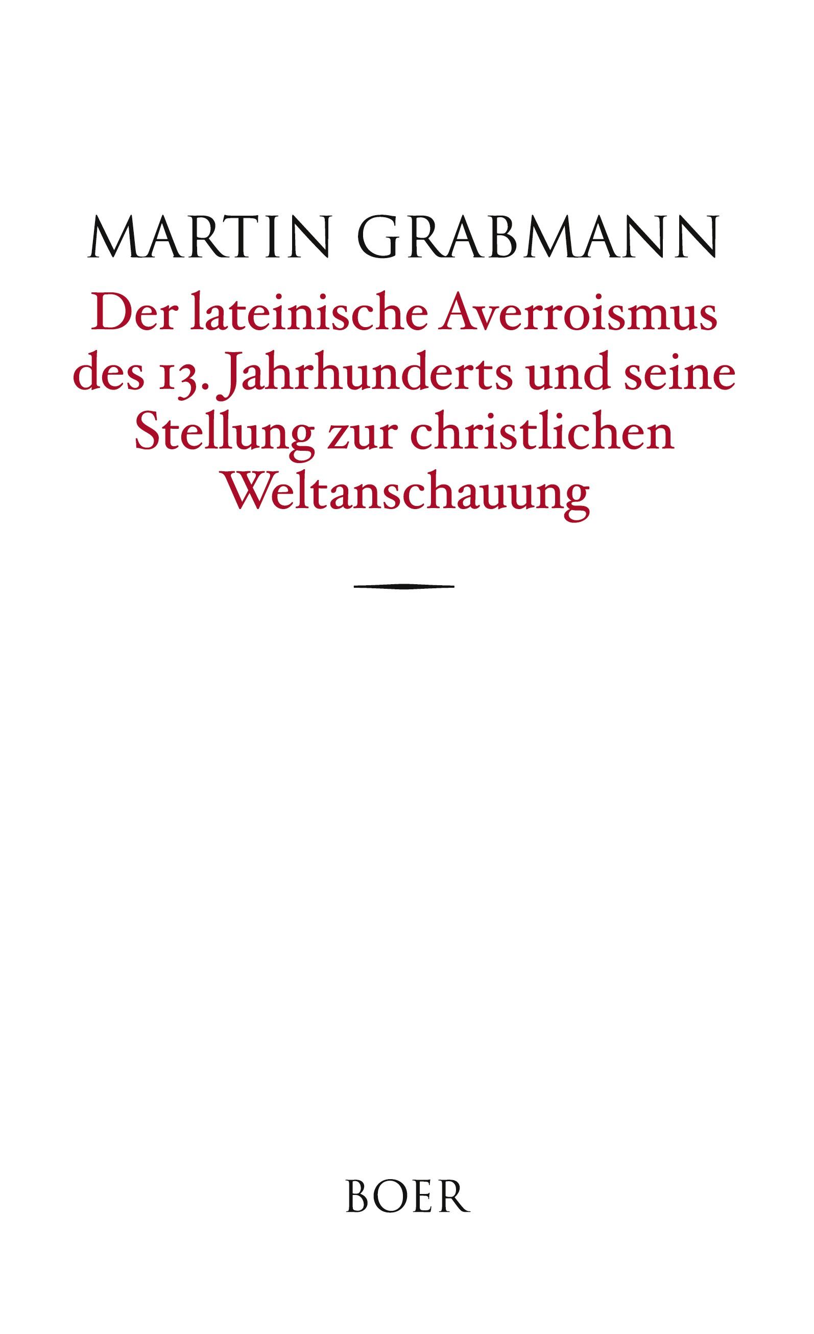 Vorderes Coverbild Der lateinische Averroismus des 13. Jahrhunderts