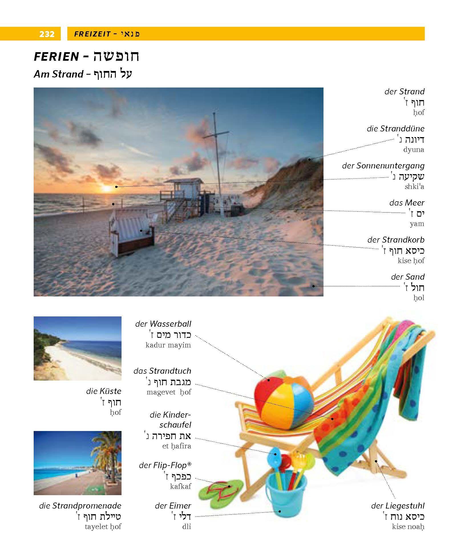 Beispielinhalt (Bild) PONS Bildwörterbuch Hebräisch