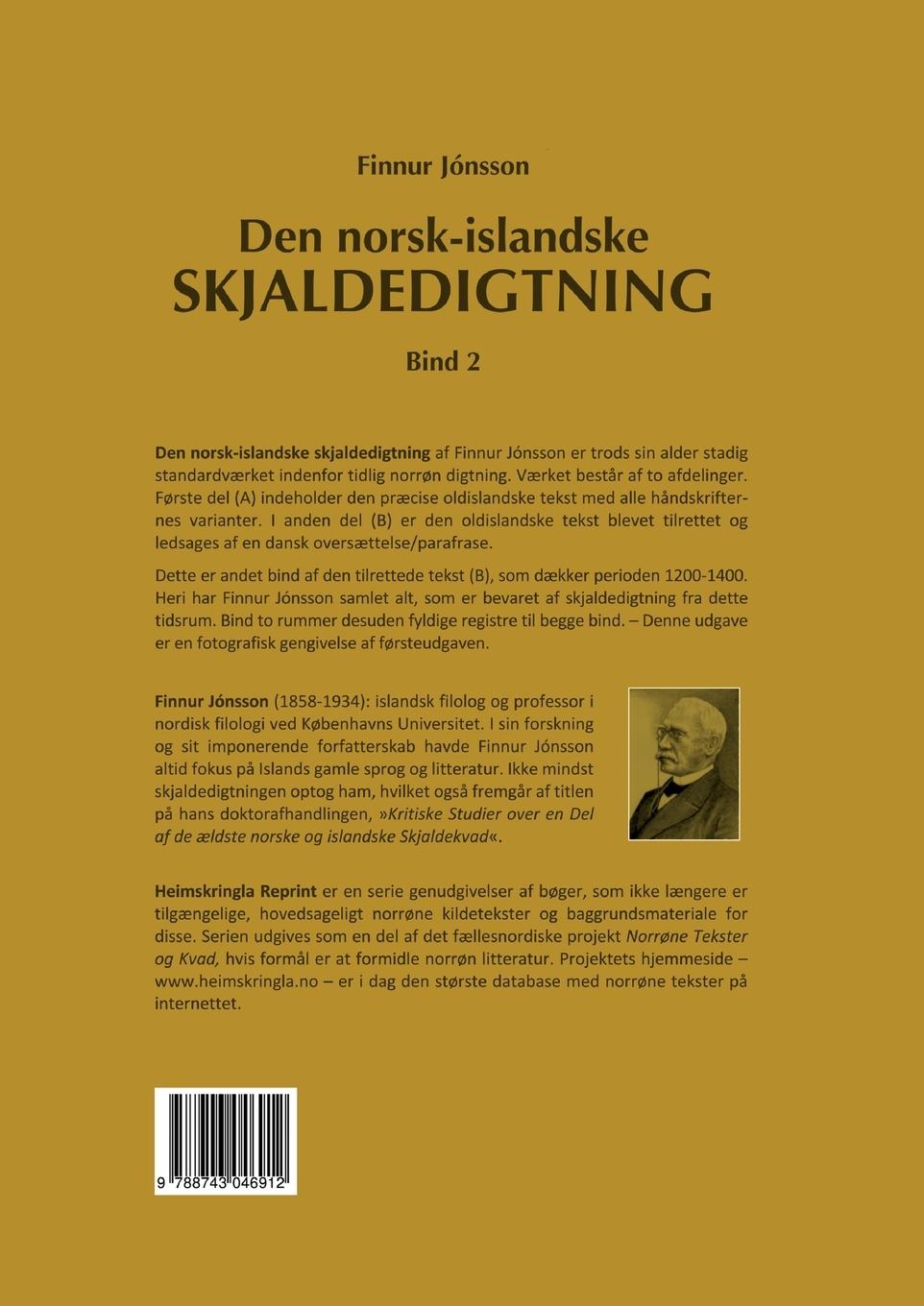 Rückseitencover Den norsk-islandske skjaldedigtning 2
