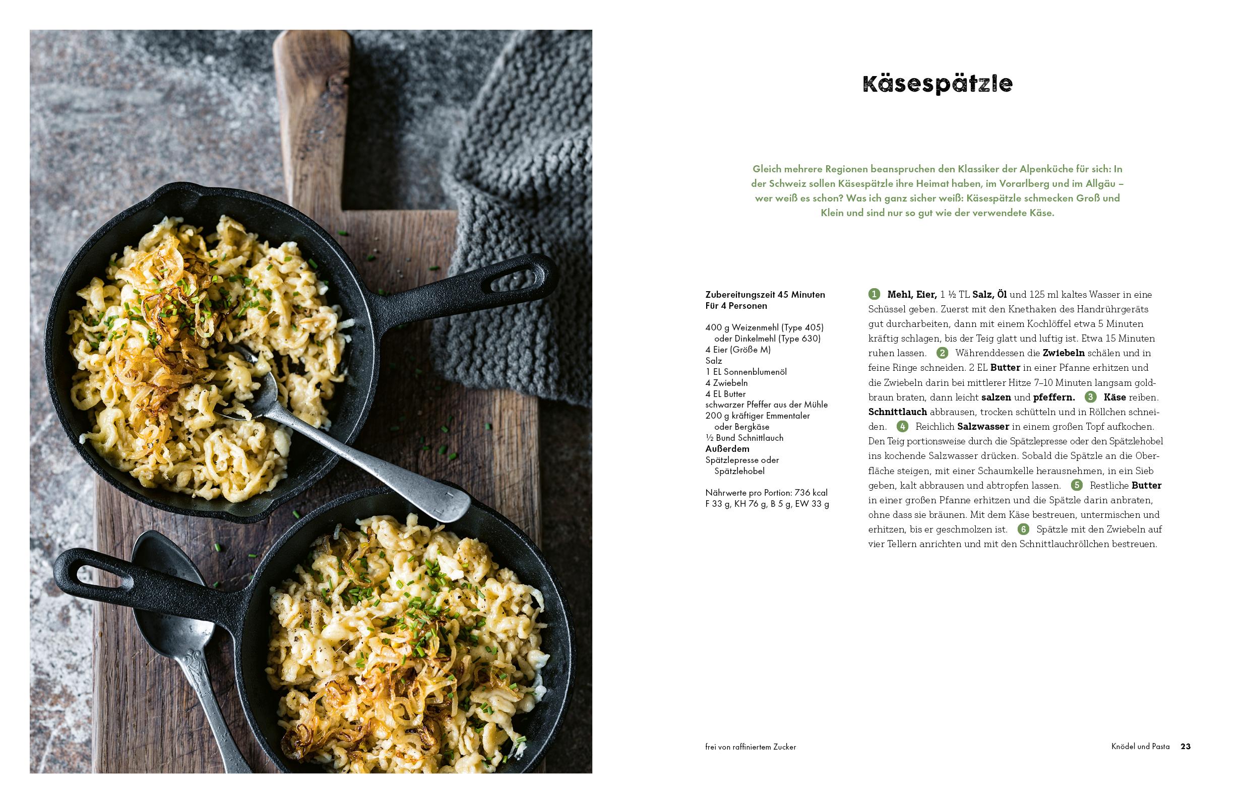 Beispielinhalt (Bild) Deftig vegetarisch - Alpenküche