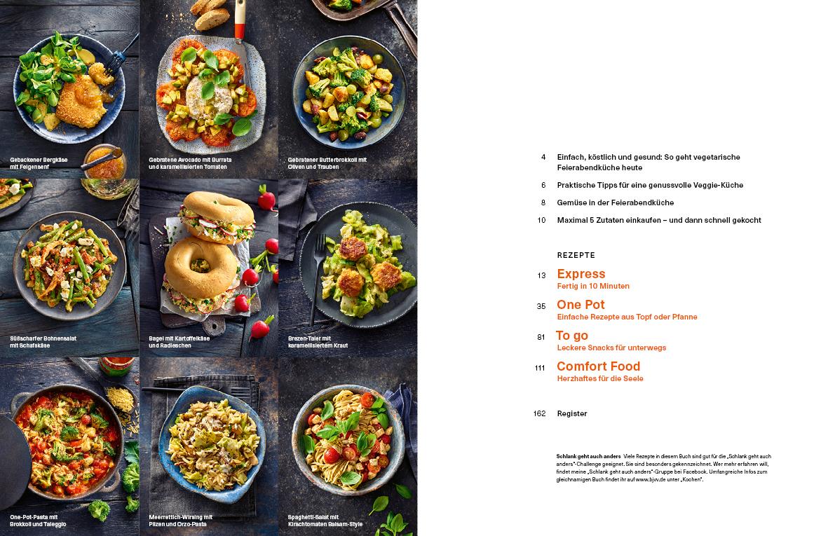 Beispielinhalt (Bild) Feierabend-Blitzrezepte veggie