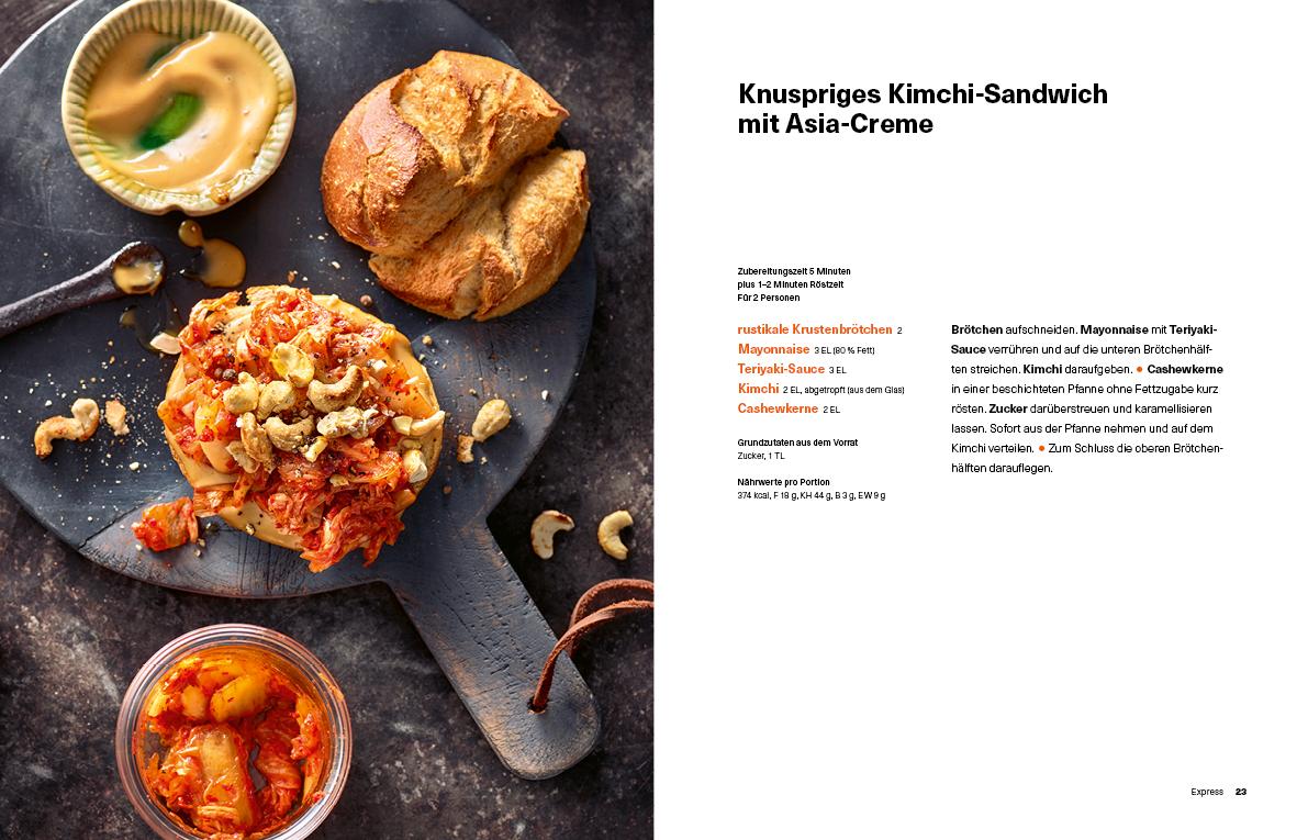 Beispielinhalt (Bild) Feierabend-Blitzrezepte veggie