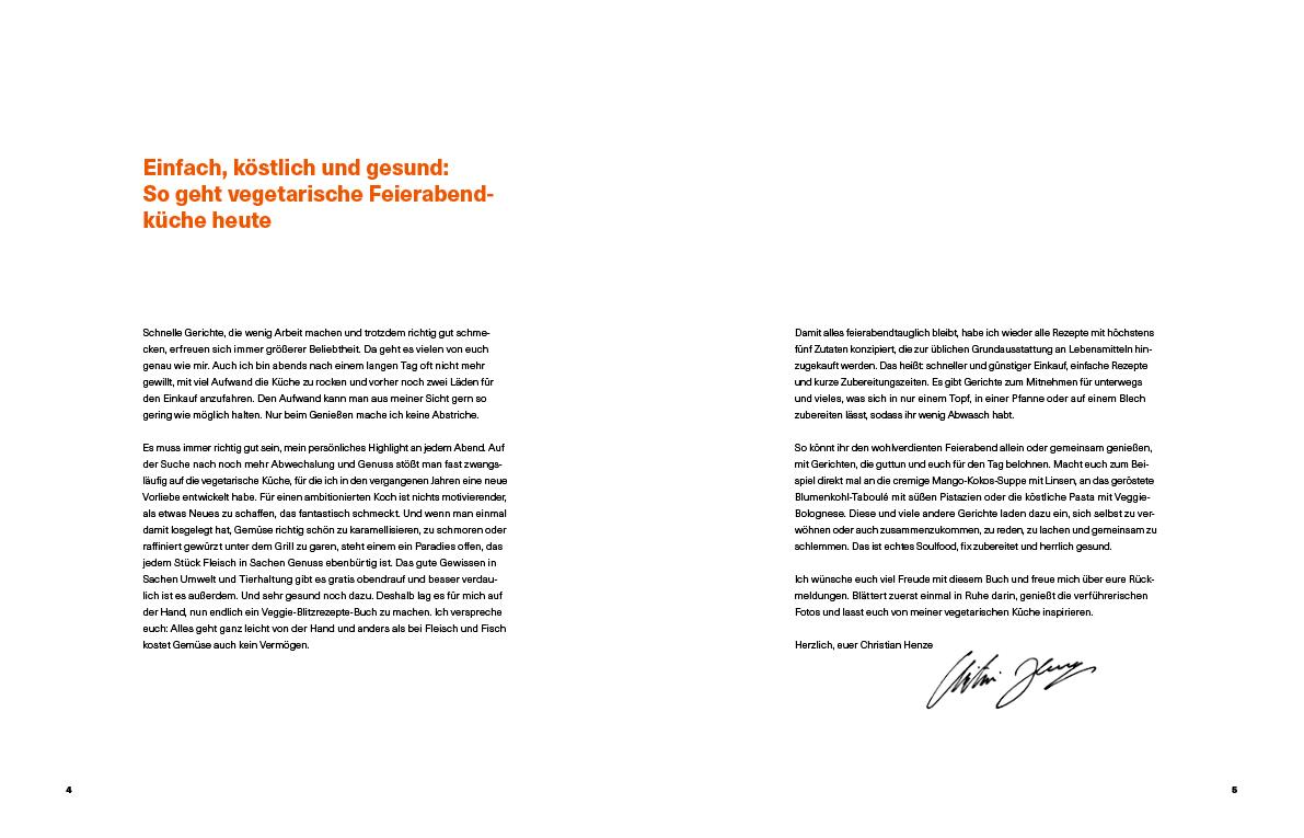 Beispielinhalt (Bild) Feierabend-Blitzrezepte veggie