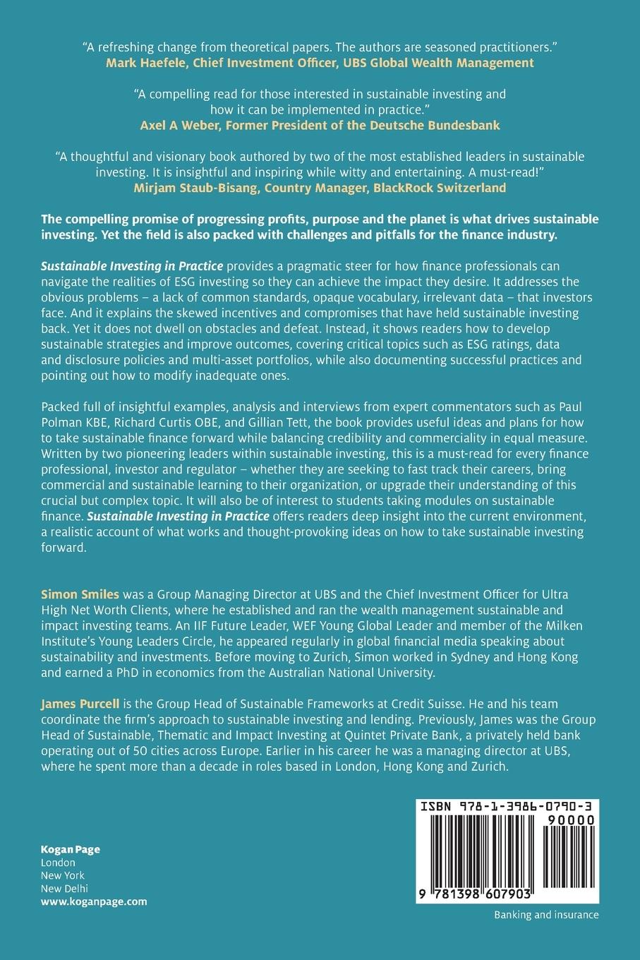 Rückseitencover Sustainable Investing in Practice