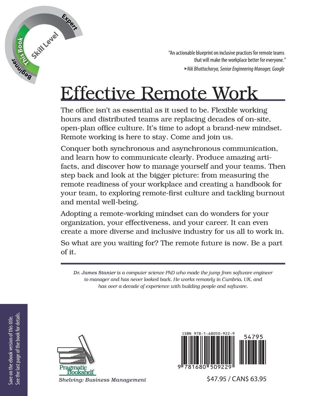 Rückseitencover Effective Remote Work