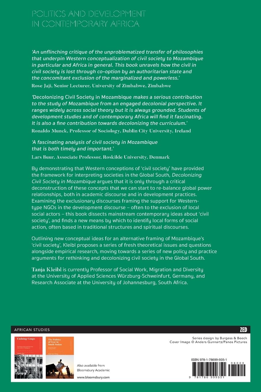 Rückseitencover Decolonizing Civil Society in Mozambique