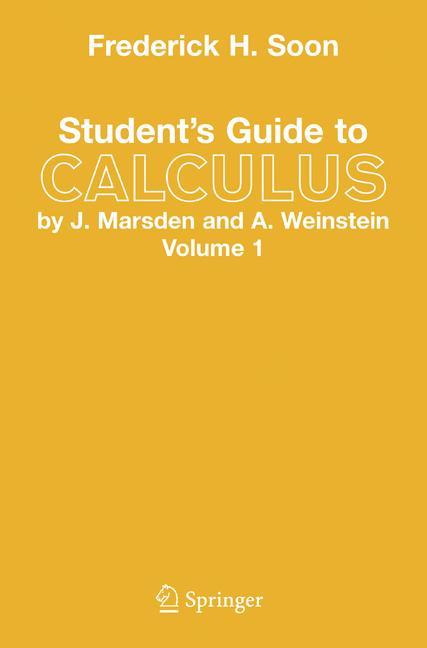 Vorderes Coverbild Student's Guide to Calculus by J. Marsden and A. Weinstein